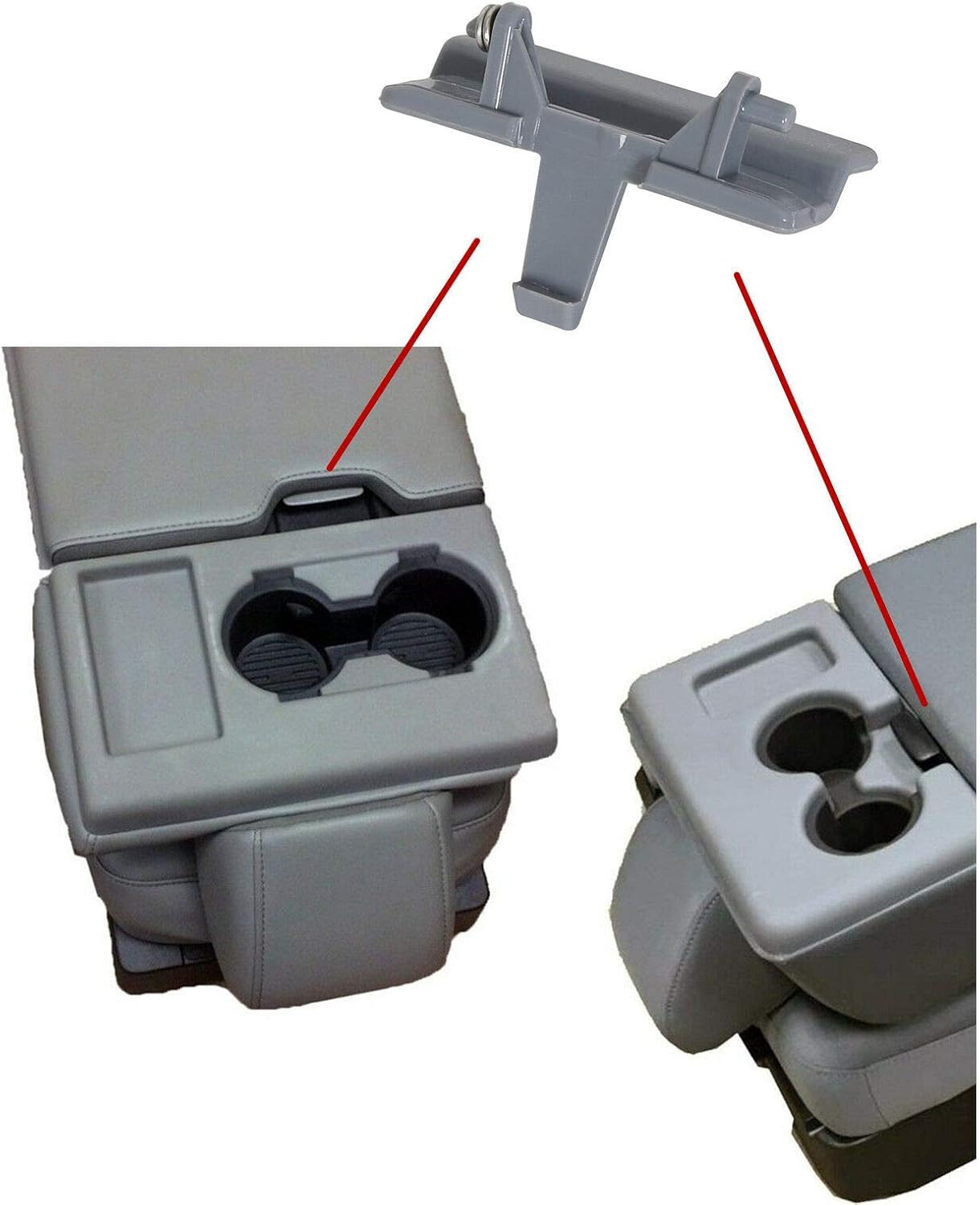Center Console Armrest Jump Seat Lid Latch Compatible with 2010-2018 Ford F150 A