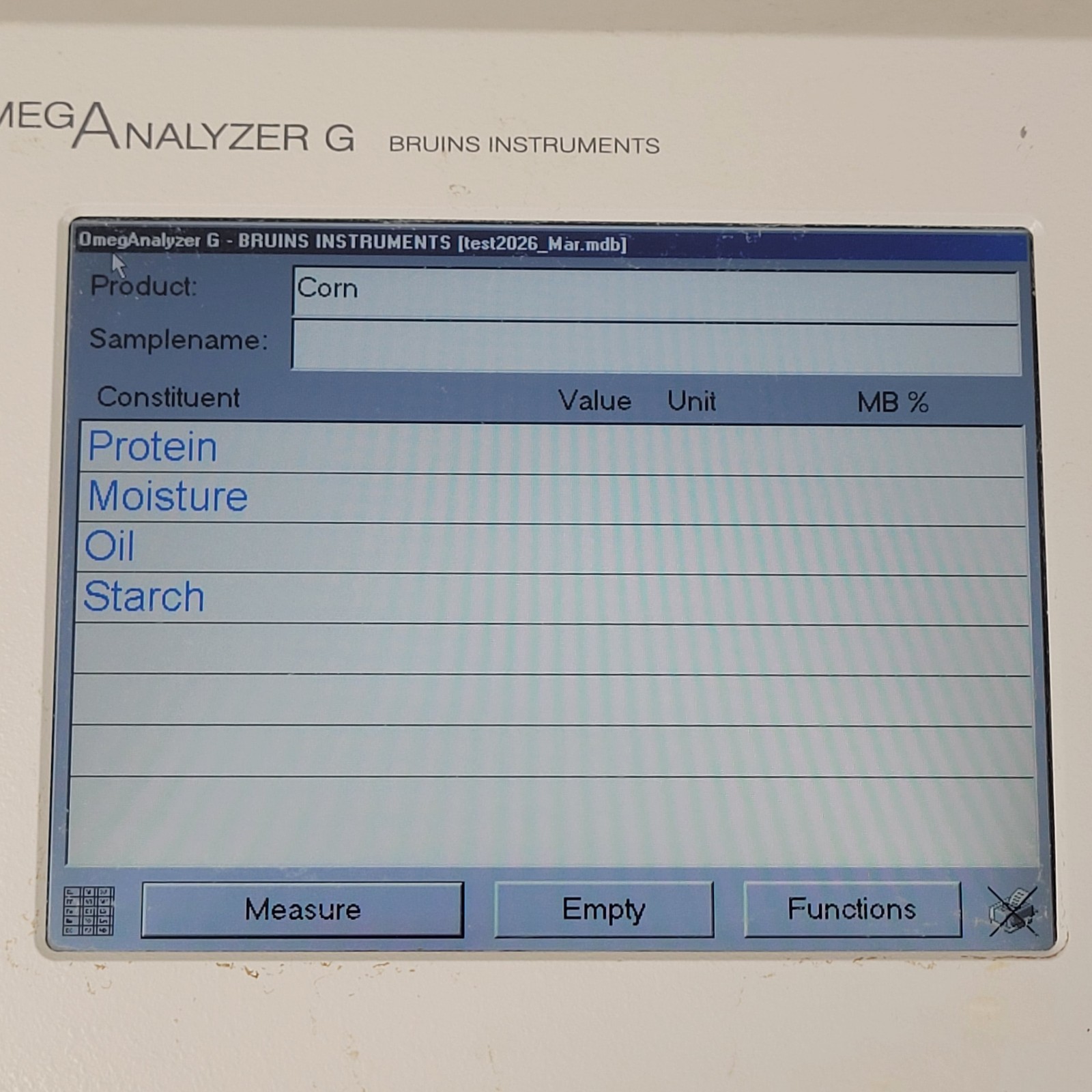 TESTED Bruins OmegAnalyzer G NIR Grain Analyzer Wheat Barley Corn Protein Moist