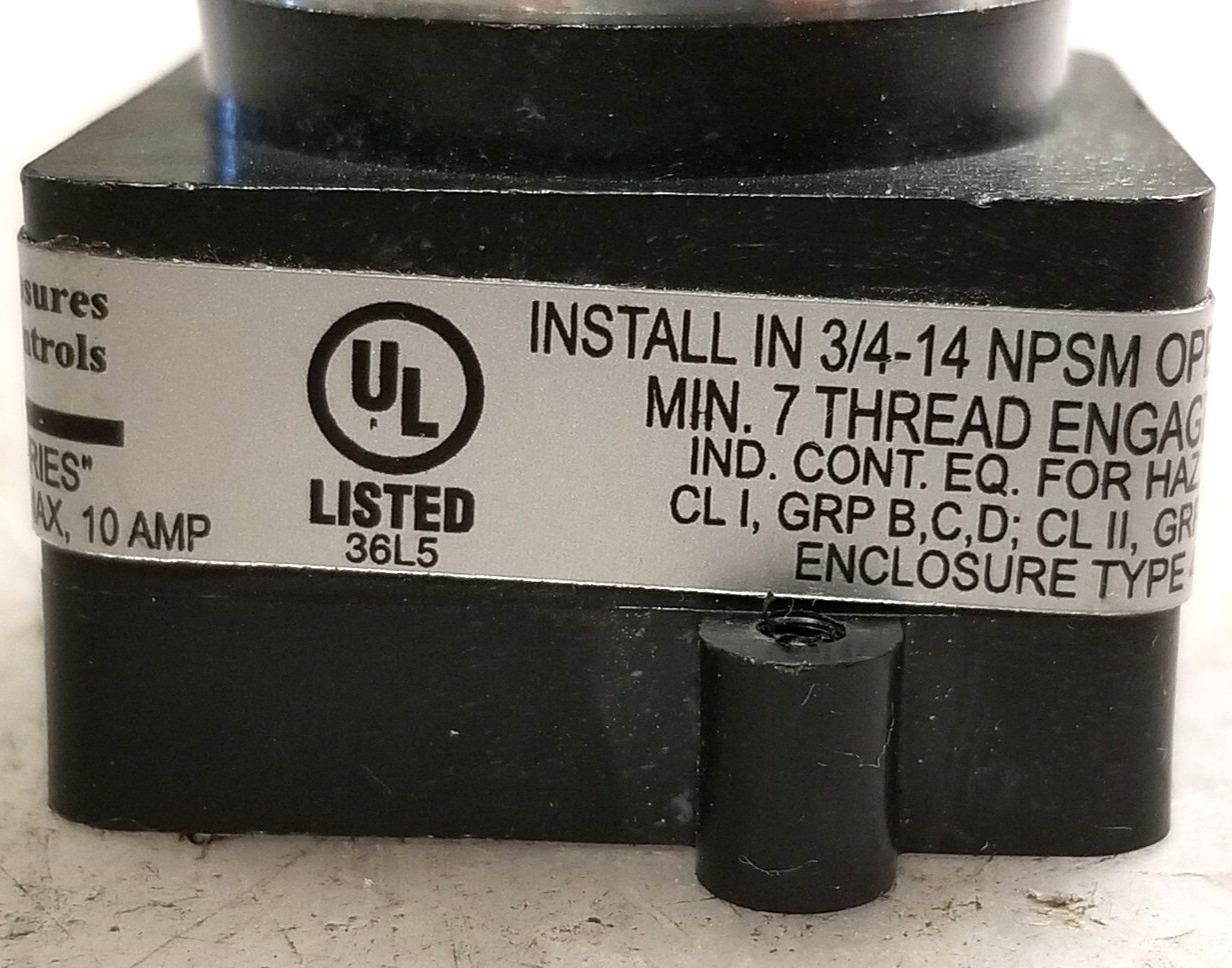 EGS Hazardous Location "EP Series" Reset/Pushbutton 600 VAC