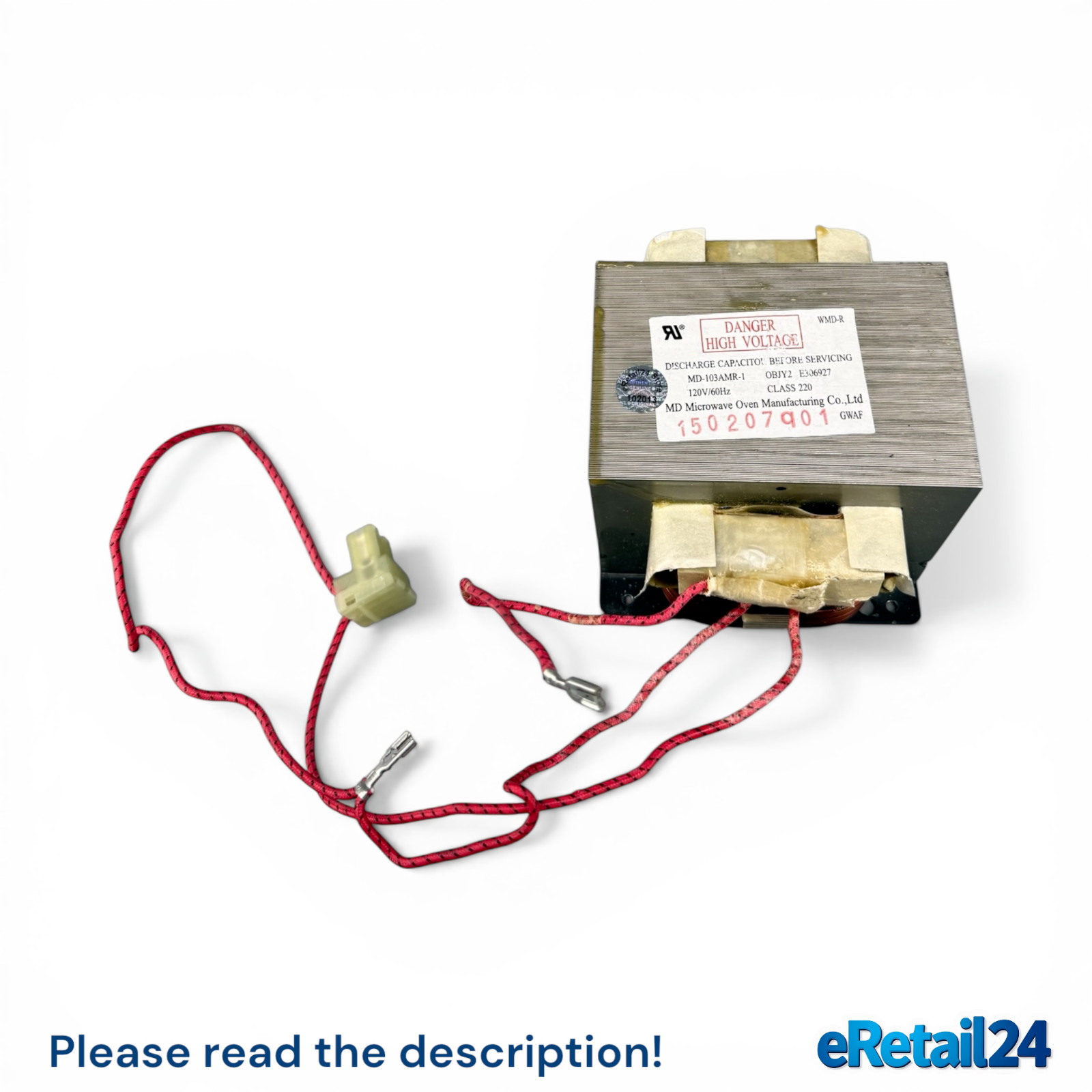 𝙉𝙚𝙬 OEM GE Microwave H.V.Transformer WB24X25617