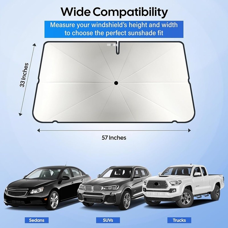 Windshield Sunshade Umbrella UV Blocker Foldable Car Accessory Auto Heat Shield