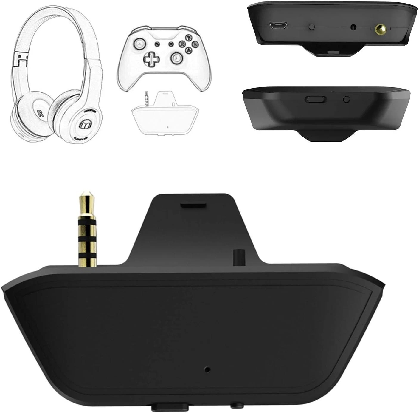 Compact Bluetooth Audio Adapter for Xbox Controllers - Fits AirPods & More