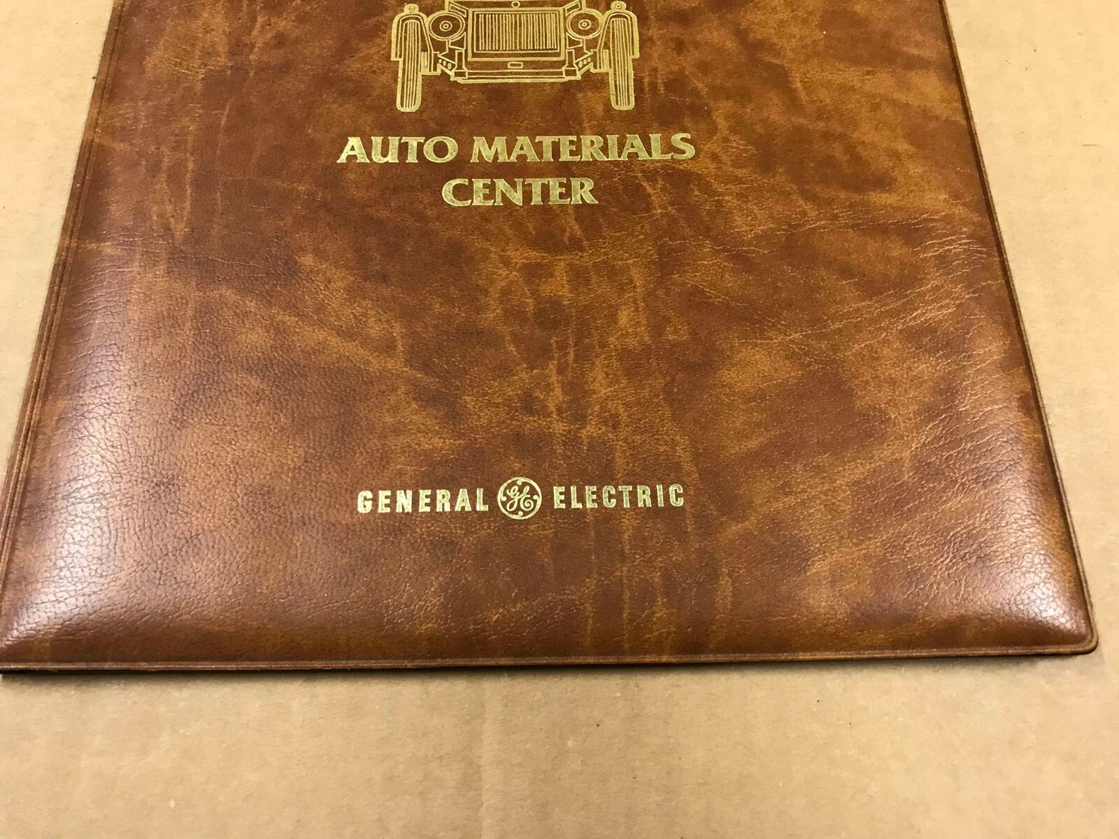 Vintage General Electrics Silicones Auto Material Center Folder - Brown