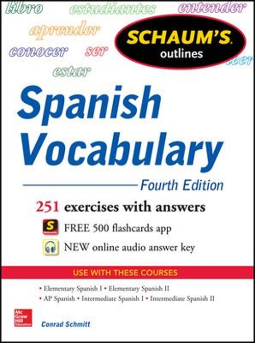 Schaum's Outline of Spanish Vocabulary, 4th Edition Paperback Con