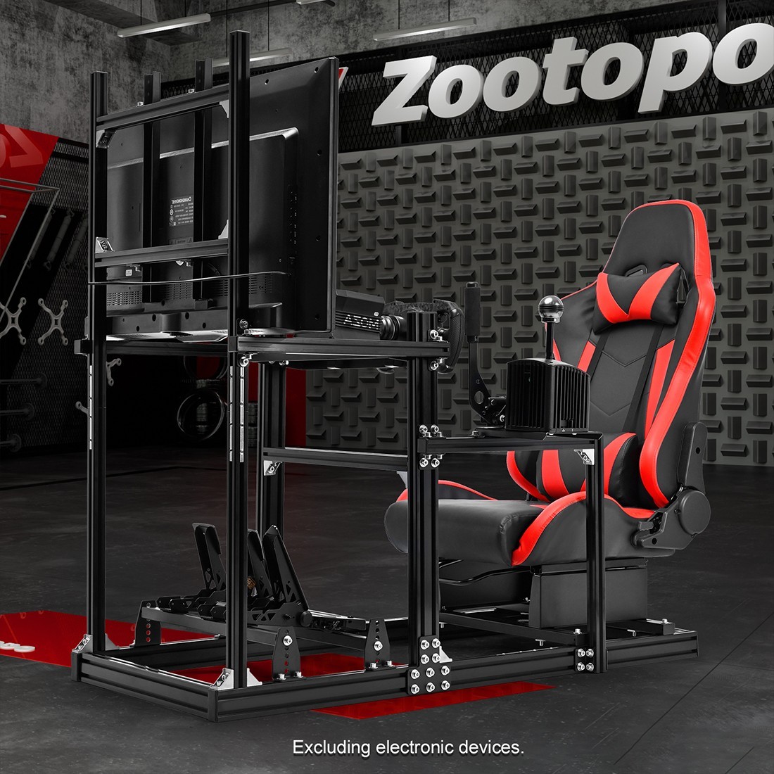 Zootopo 3060 Aluminum Racing Simulator Cockpit Fit Thrustmaster Logitech G923G29