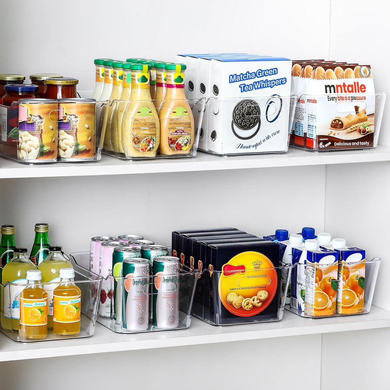 12-Piece Multifunctional Clear Plastic Storage Box Set (Includes Labels)