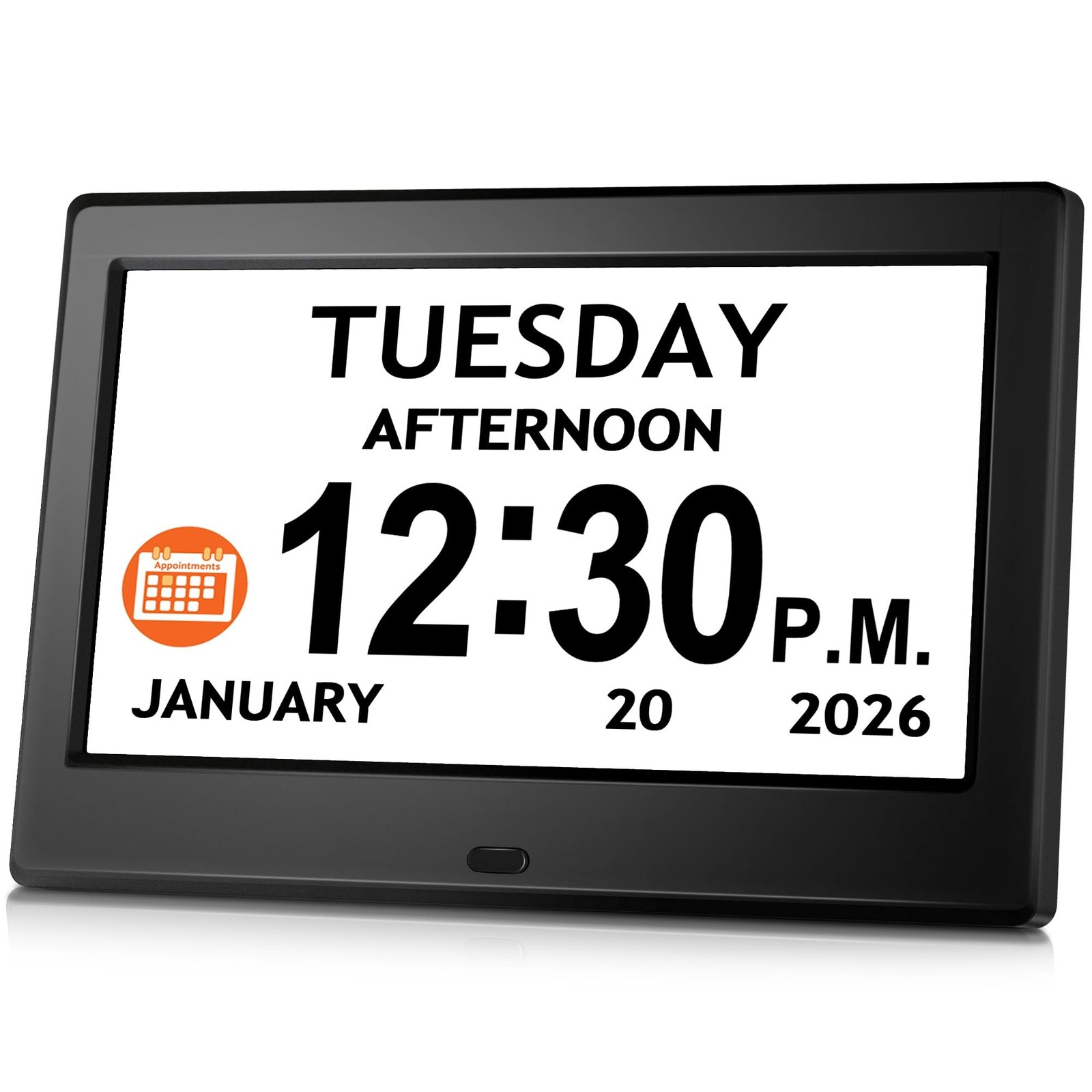 7'' Digital Clock, Dementia Clock With Date And Time, 10 Reminders, 6 Alarms,...