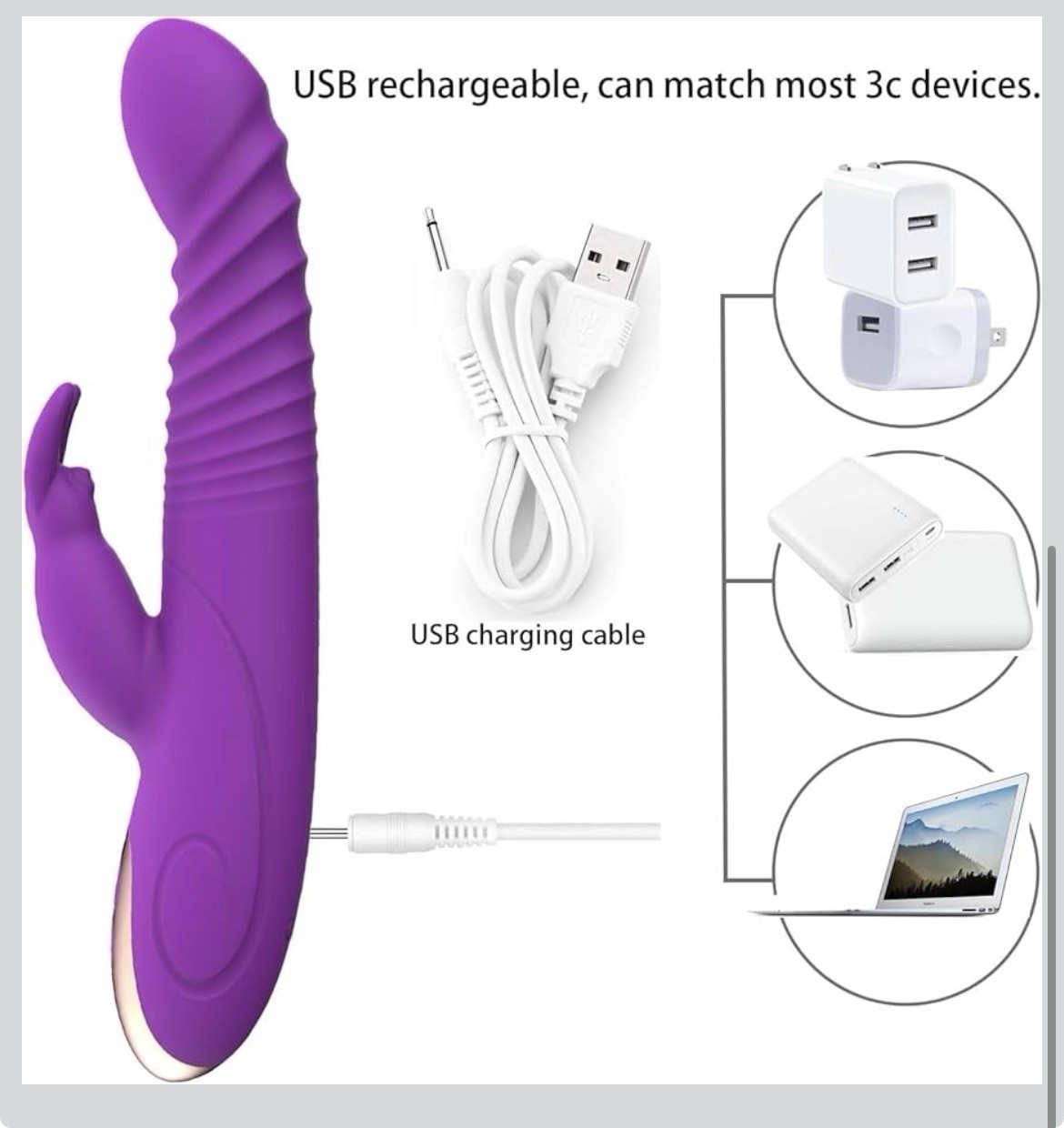 Silent Expand Rabbit Vibrator Waterproof 8 Vibe 7 Telescoping Modes 2026 Model