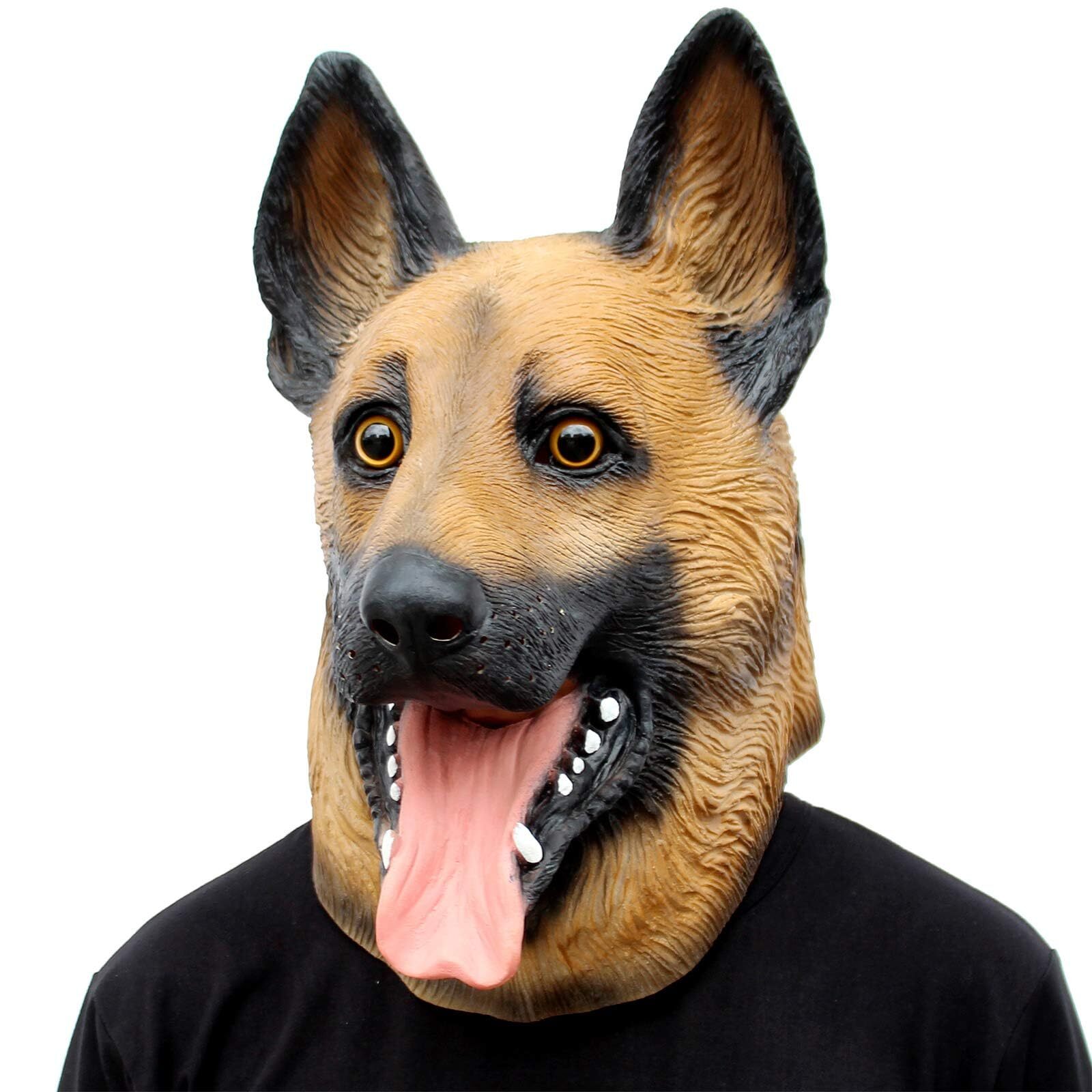 Dog Head Mask Halloween Party Dog Costume Masks Super Bowl Costume Latex Animal
