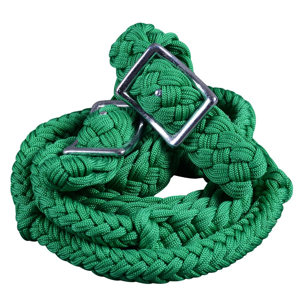 C-A150 1" X 8Ft Hilason Braided Poly Barrel Horse Racing Reins Flat Grip Knots