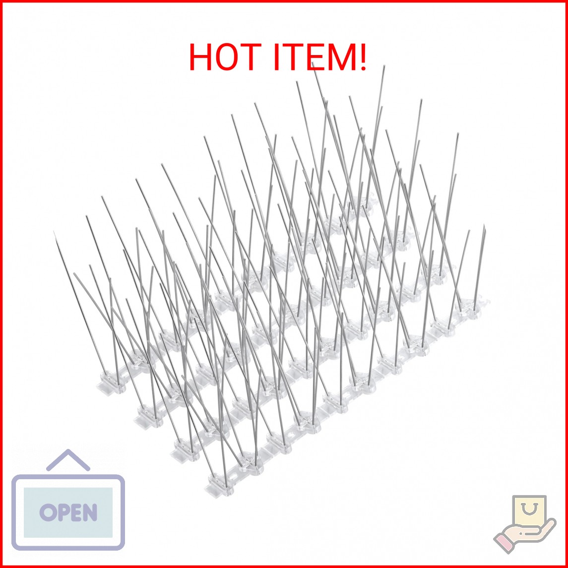 Boenoea Bird Spikes, Bird Devices Outdoor of Stainless Steel for Fence Windowsil