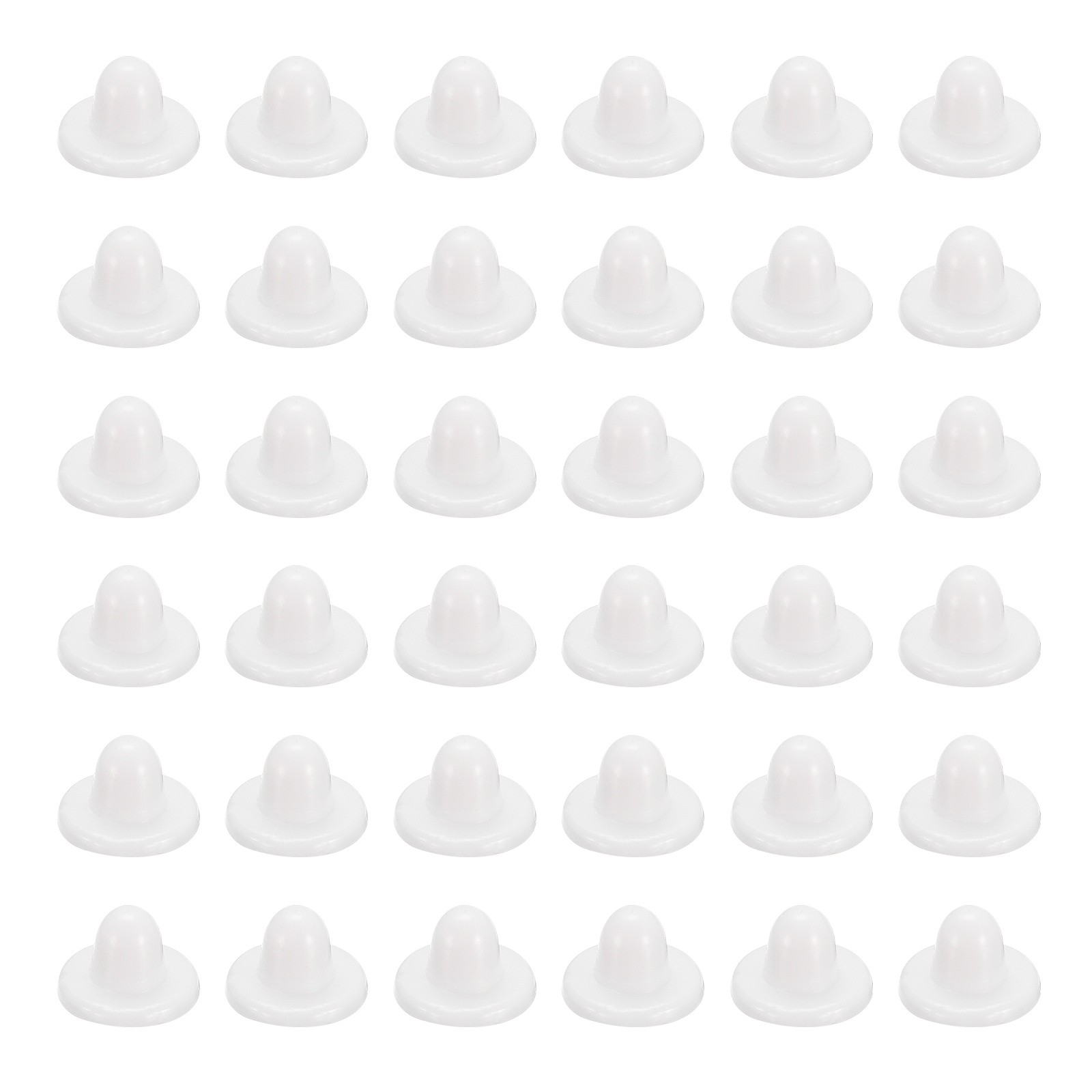 120Pcs 5/16" Soft Silicone Earring Backs Rubber Ear Back Pads for Studs, White