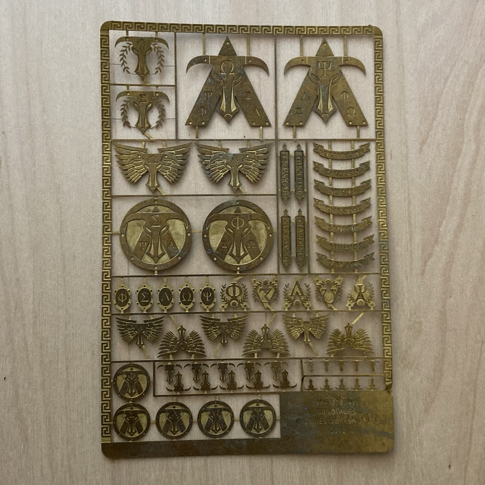 Warhammer 40,000 MINOTAURS ETCHED BRASS CHAPTER ICONS Forgeworld emblems sigils