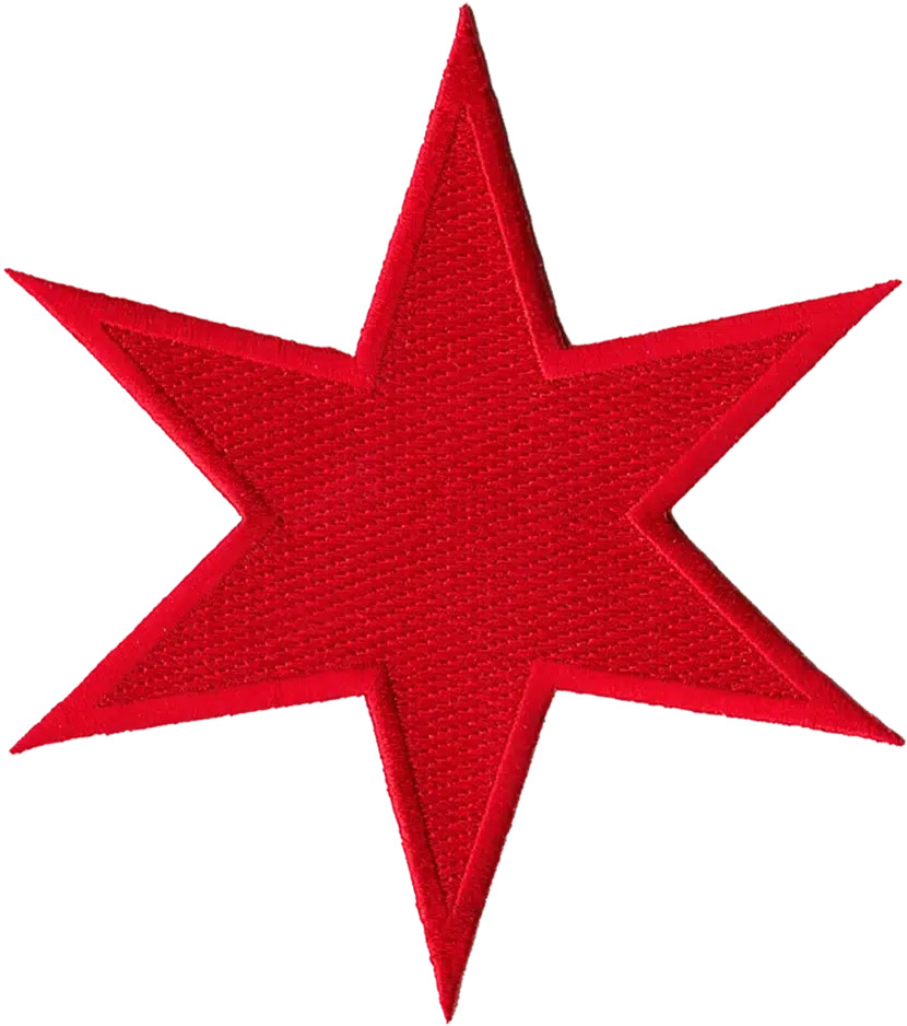 CHICAGO STAR PATCH: 4"