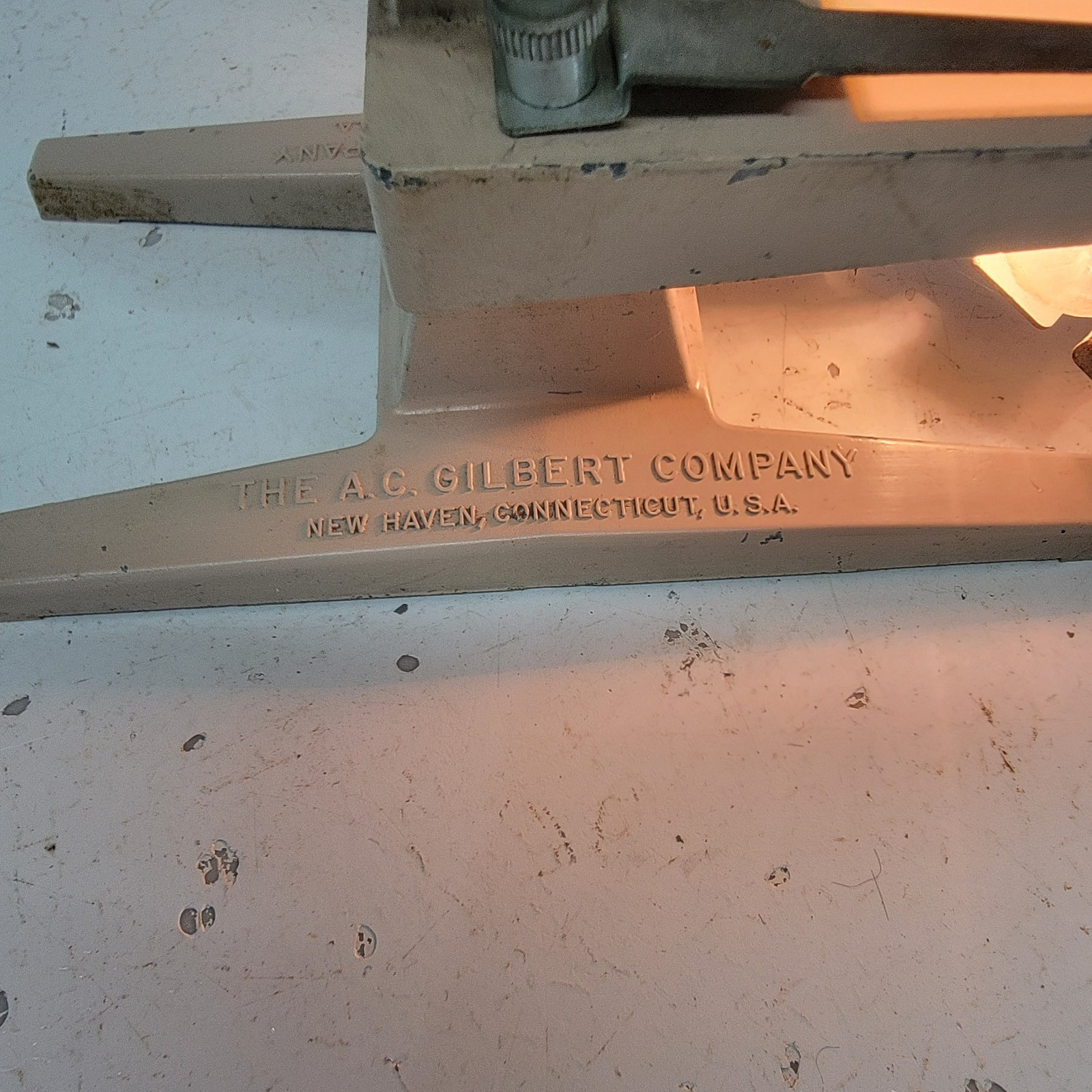 Vintage A.C. Gilbert Illuminated Microscope Working Light Educational USA