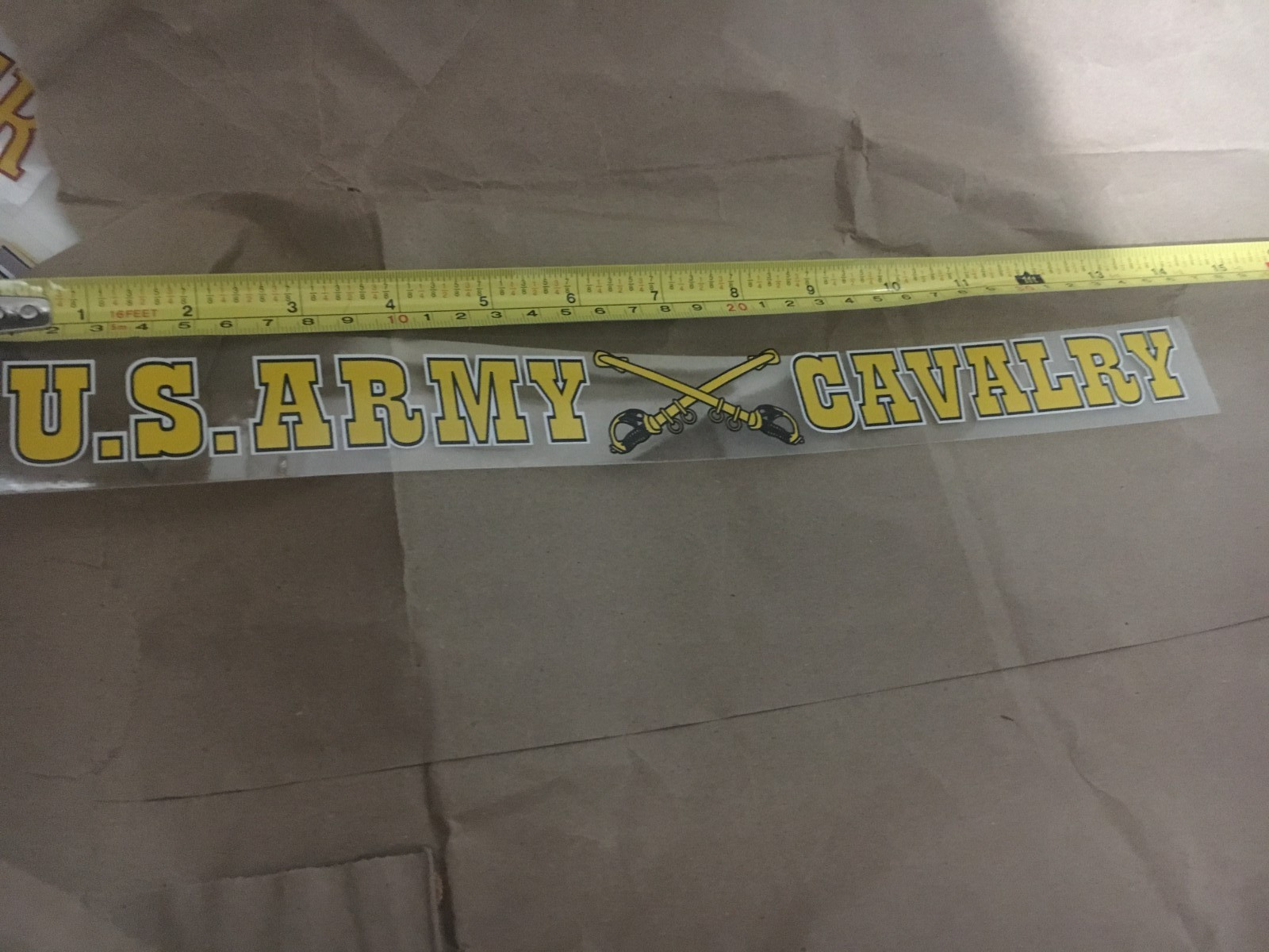 US Army CAVALRY Window Decal (Applied outside)