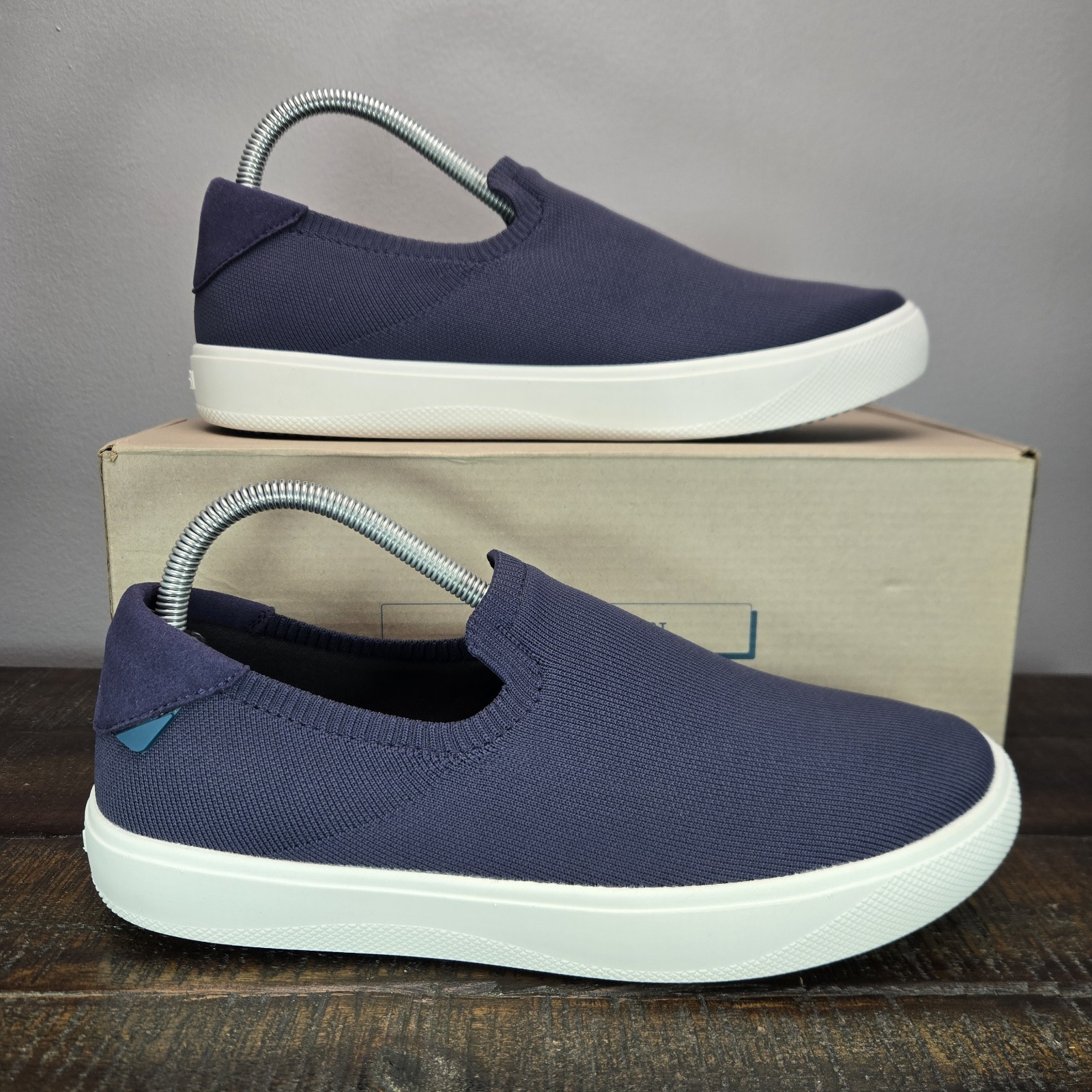 Vessi Boardwalk Slip On Womens Size 7 Waterproof Shoes Sneakers Coastal Blue