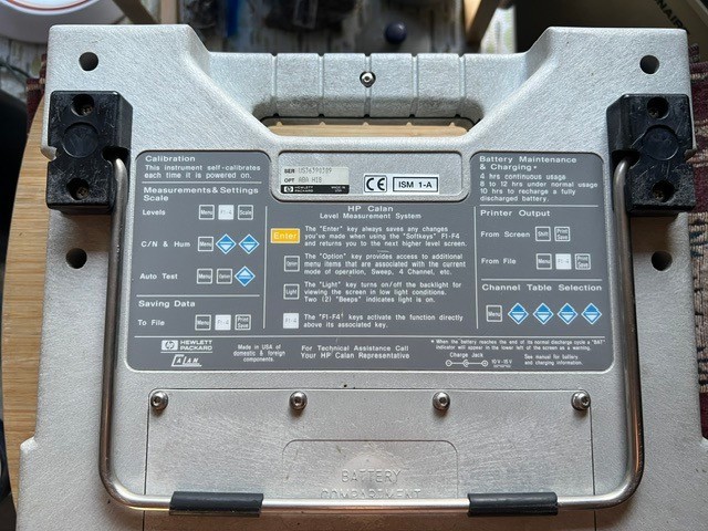 Hewlett Packard CaLan 2010B CATV Ingress Analyzer & Signal Level Meter. Tested.
