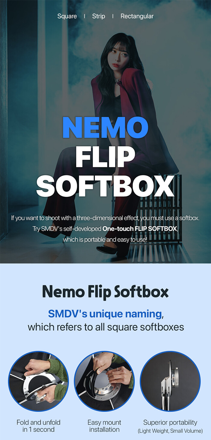SMDV FLIP NEMO 30x90 Quick Soft Detachable Rectangular Diffuser Speed-Box+Pouch