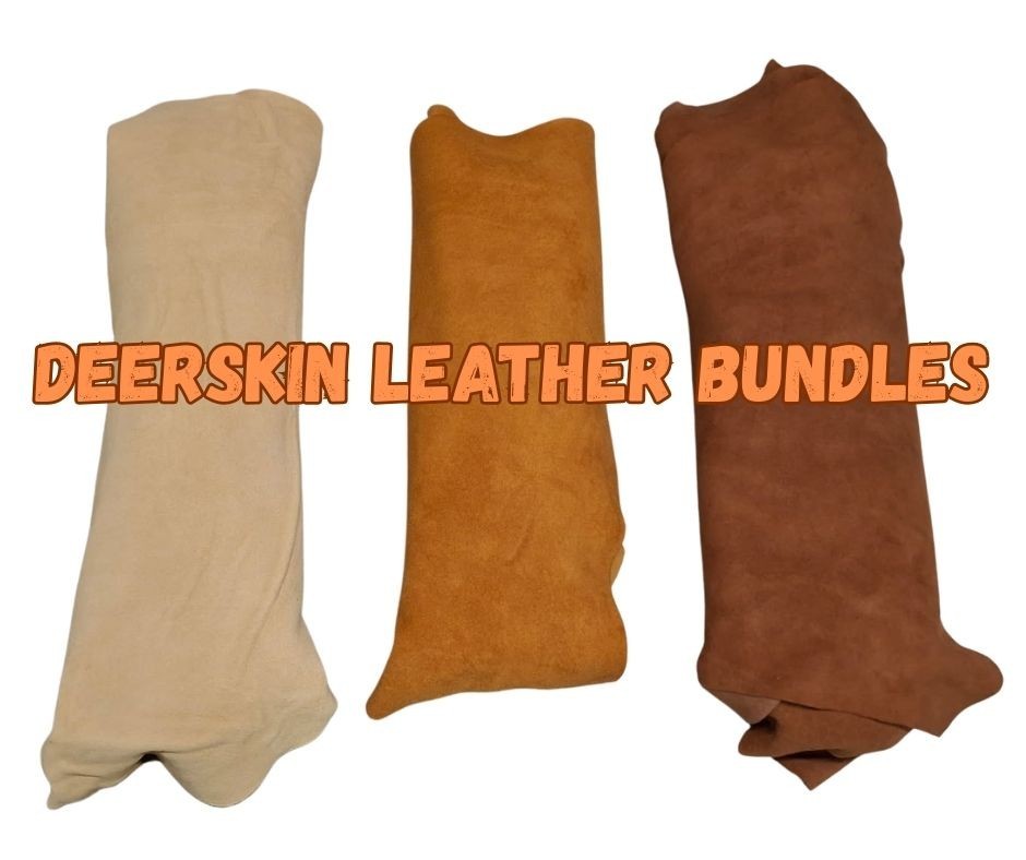 (12) Deerskin Leather Hides for Crafts Laces Bags Wraps Taxidermy Buckskin Hides