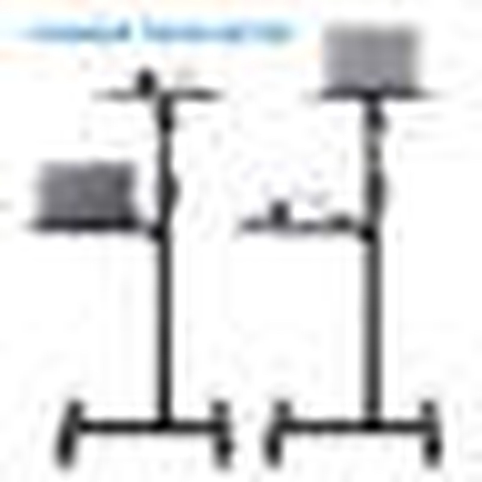 Mount-It! Mobile Projector & Laptop Stand with 2 Shelves