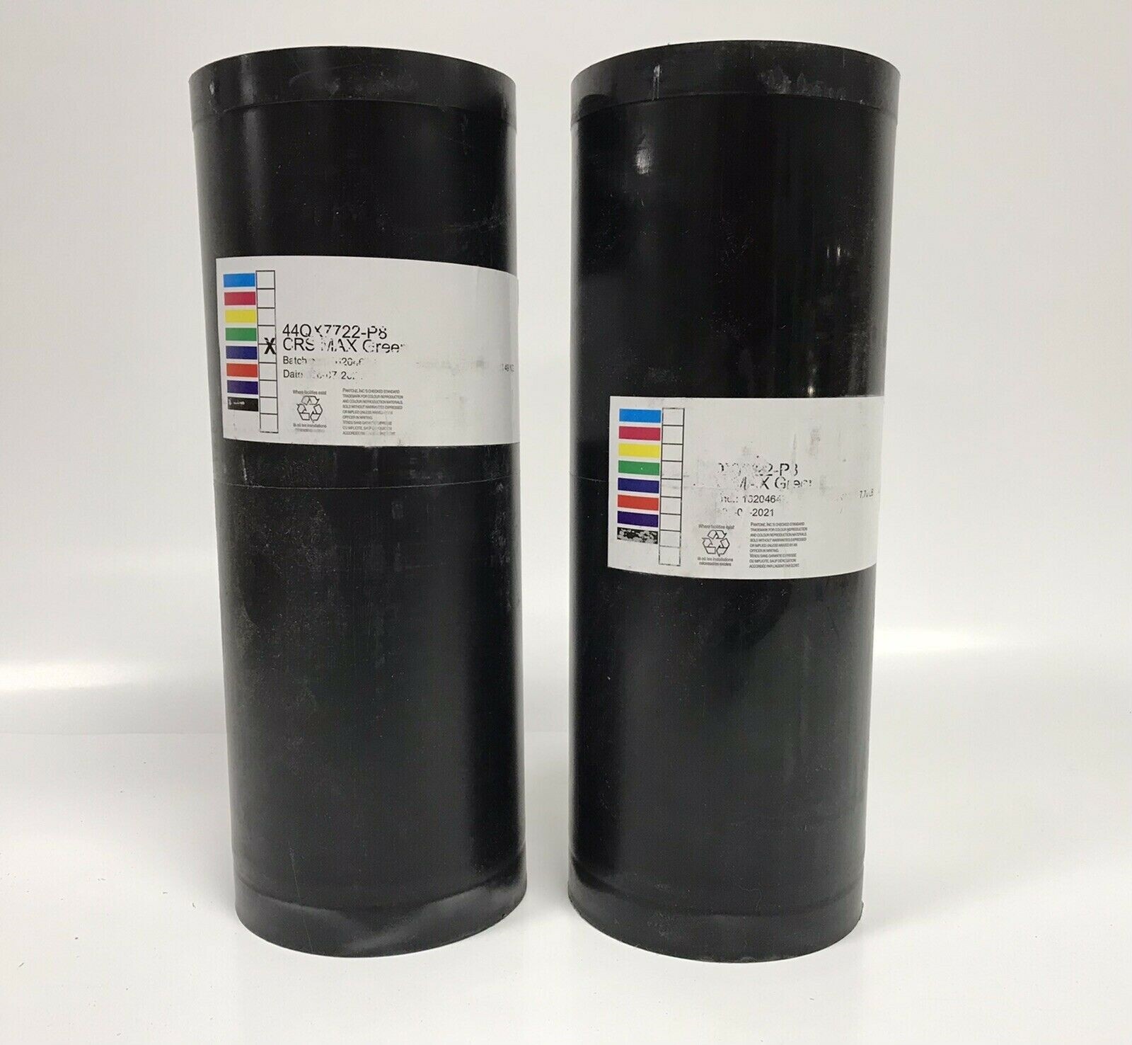 2 Cylinders Huber CRS MAX Green Ink 44QX7722-P8 New Sealed