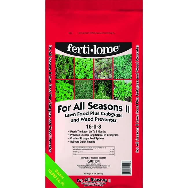 Fertilome 411924 40 lbs 16-0-8 For All Seasons II Lawn Food & Weed Preventer
