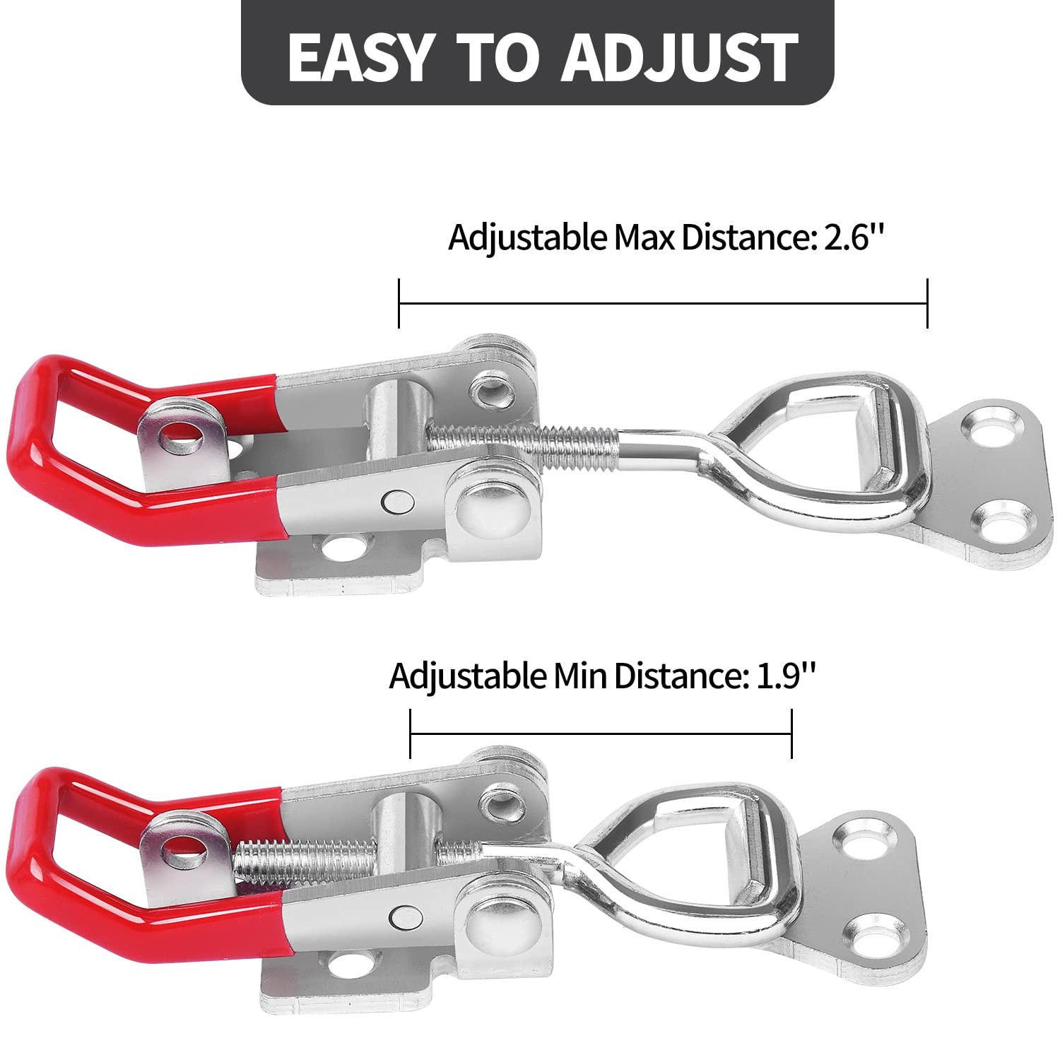 Vicuna R Heavy Duty Toggle Latch Clamp 4002, Adjustable Red