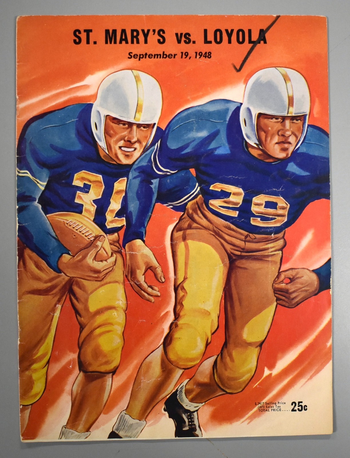 St. Mary's vs Loyola September 19th 1948 Official Game Program Football
