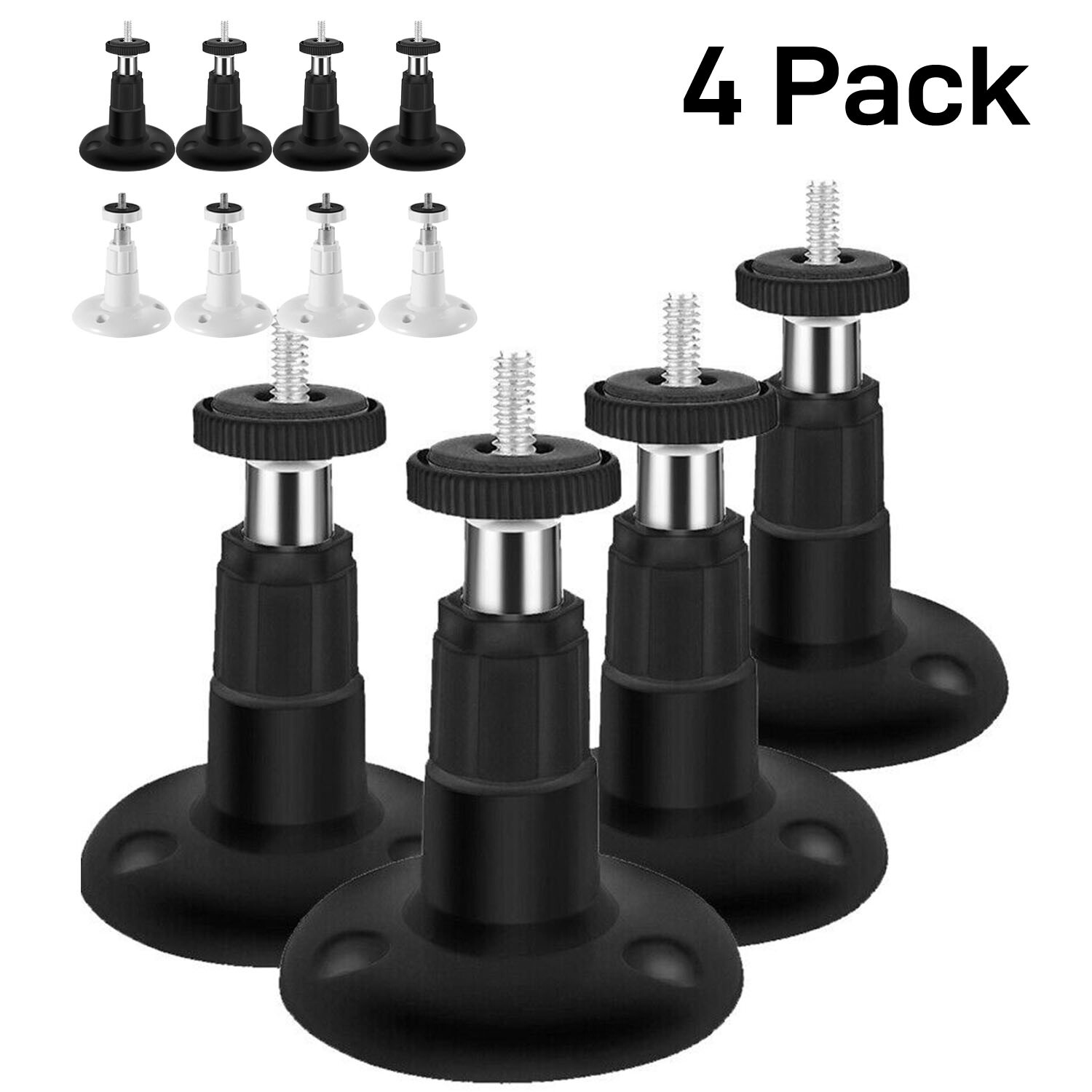 4 Pack Camera Wall Mount Bracket Adjustable Outdoor Indoor for Arlo Pro Security