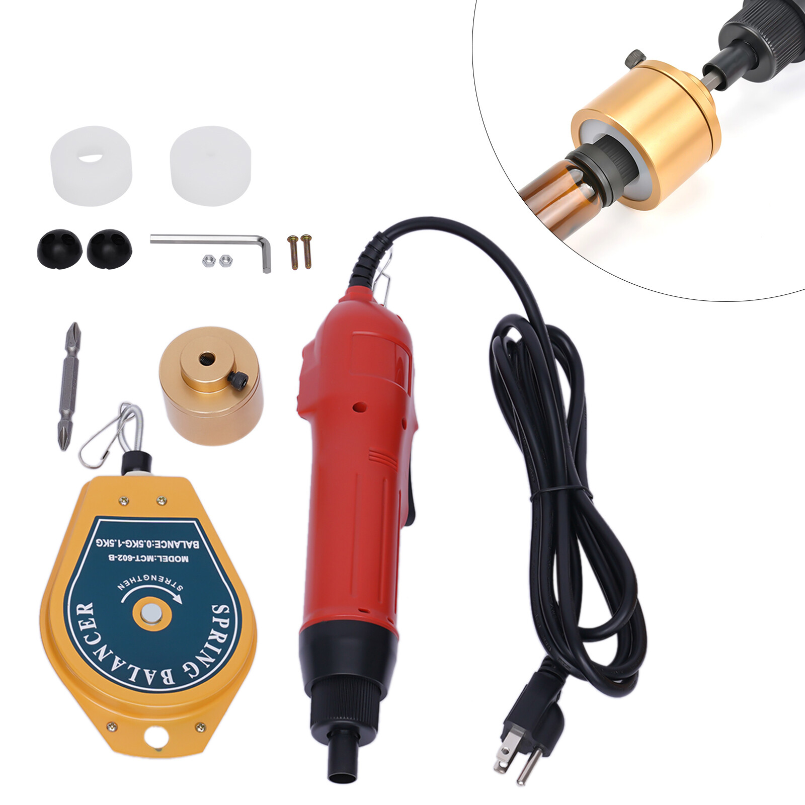Electric Handheld Bottle Capping Machine Screw Capper Sealing Sealer Tool 110V