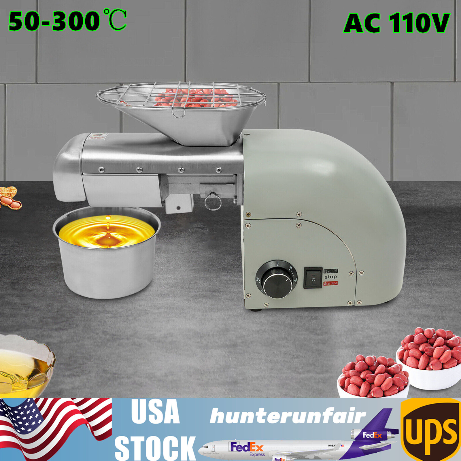 Home/Commercial Oil Press Machine Electric Oil Mill Oil Extracting Machine 1250W