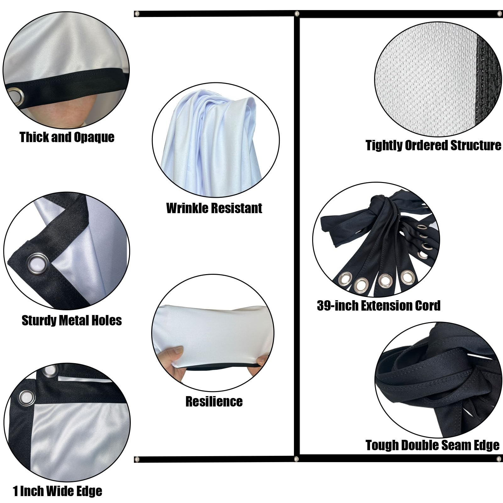72 Inch Foldable Projector Screen for Wall, Hanging Portable Projector Screen...