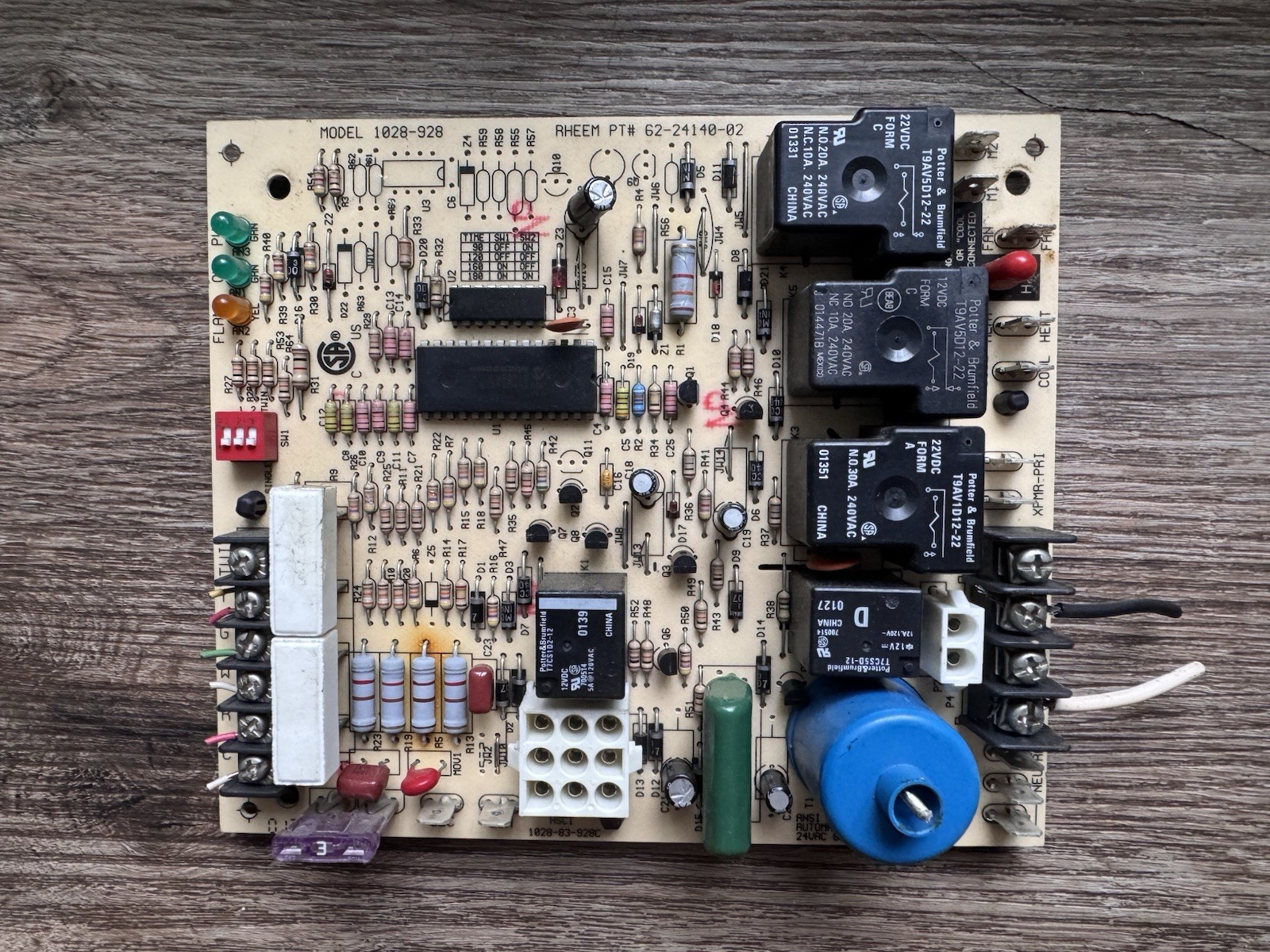 Rheem Furnace Control Board 62-24140-02 1028-928 24 VAC 0.5A For Rheem