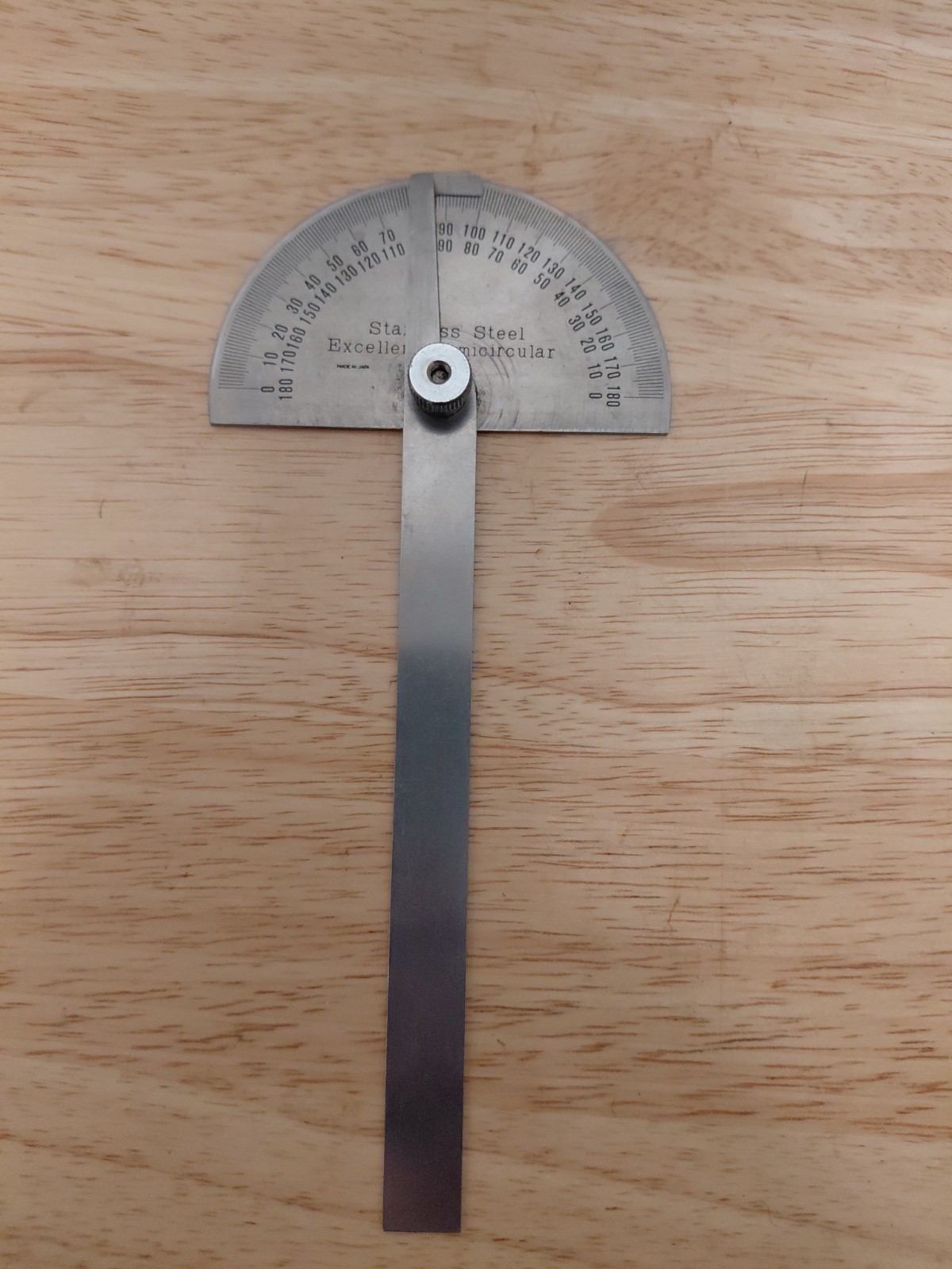 Stainless Steel Excellent Semicircular Protractor Machinist Precision Tool
