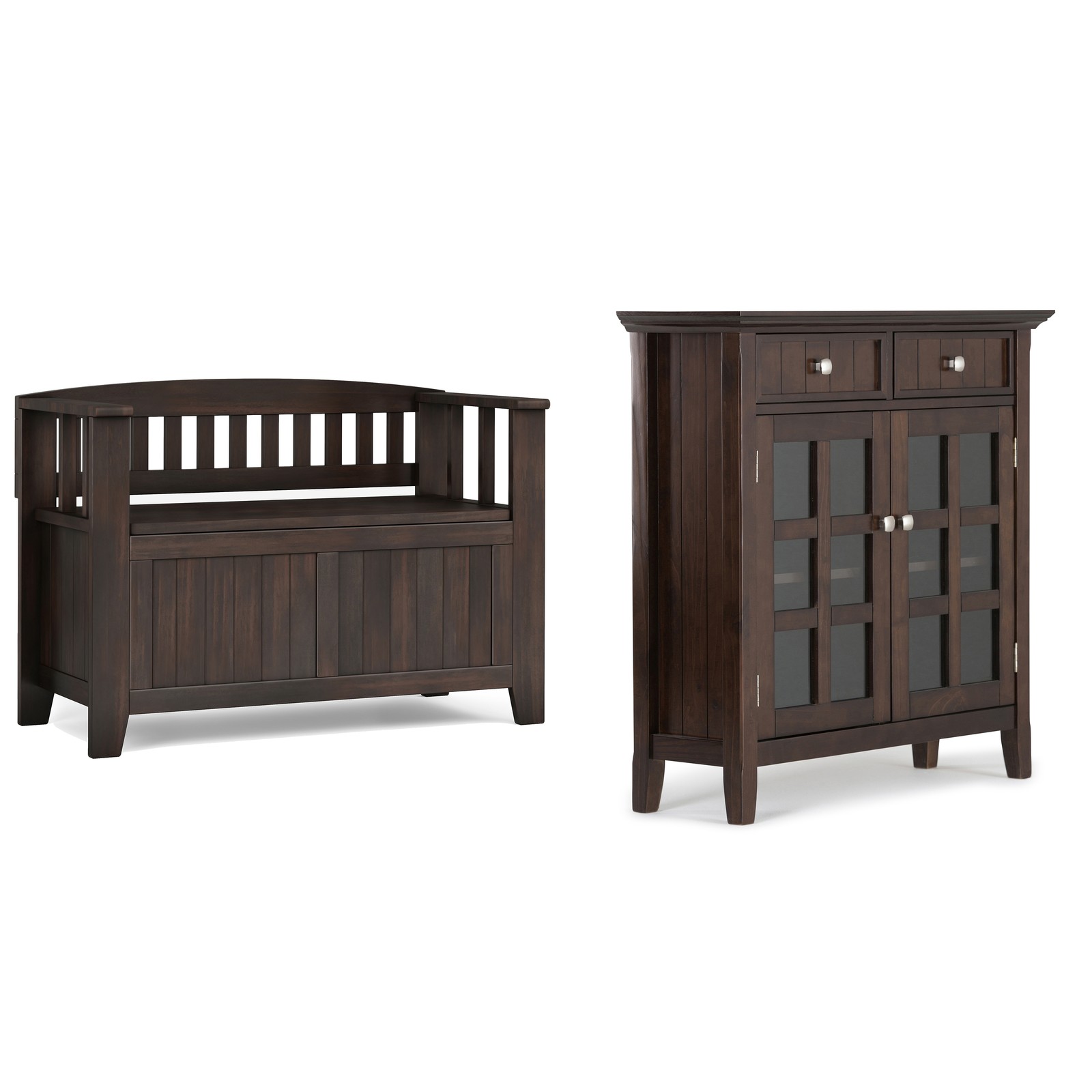 Acadian 36-inch Storage Bench and 36-inch Cabinet