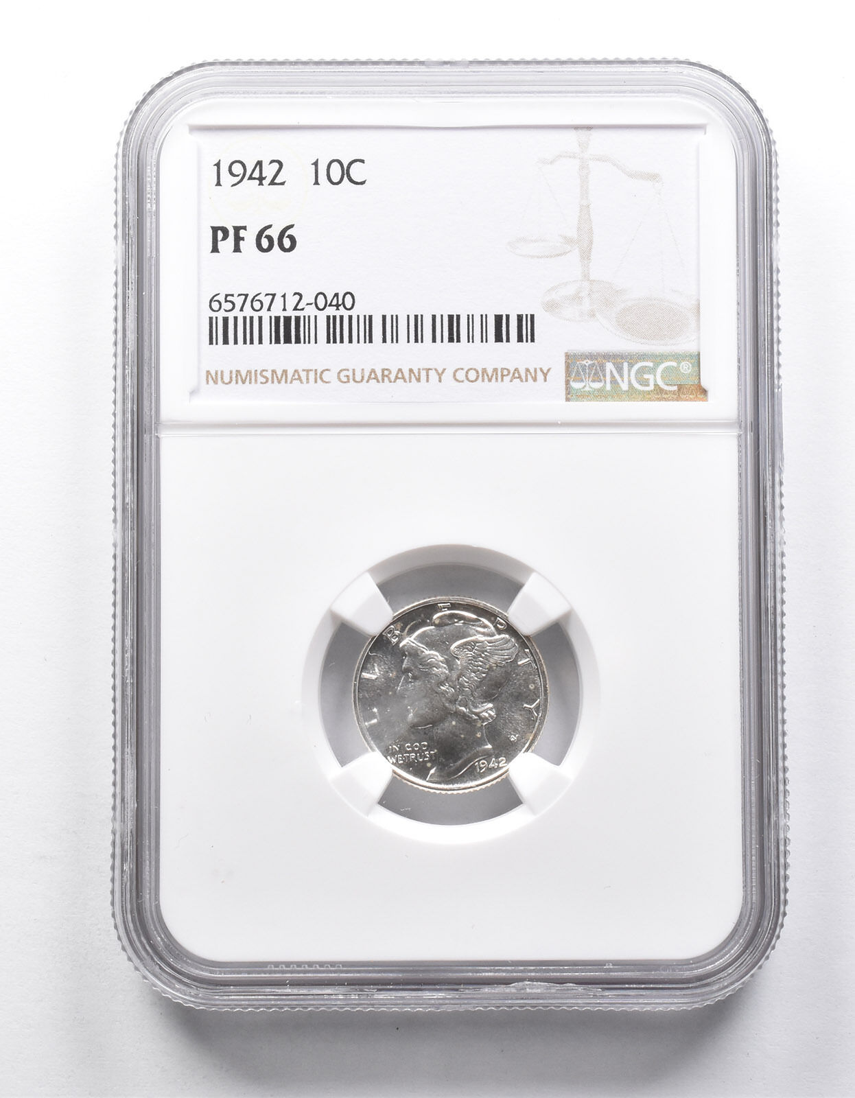 PF66 1942 Mercury Dime NGC *0000
