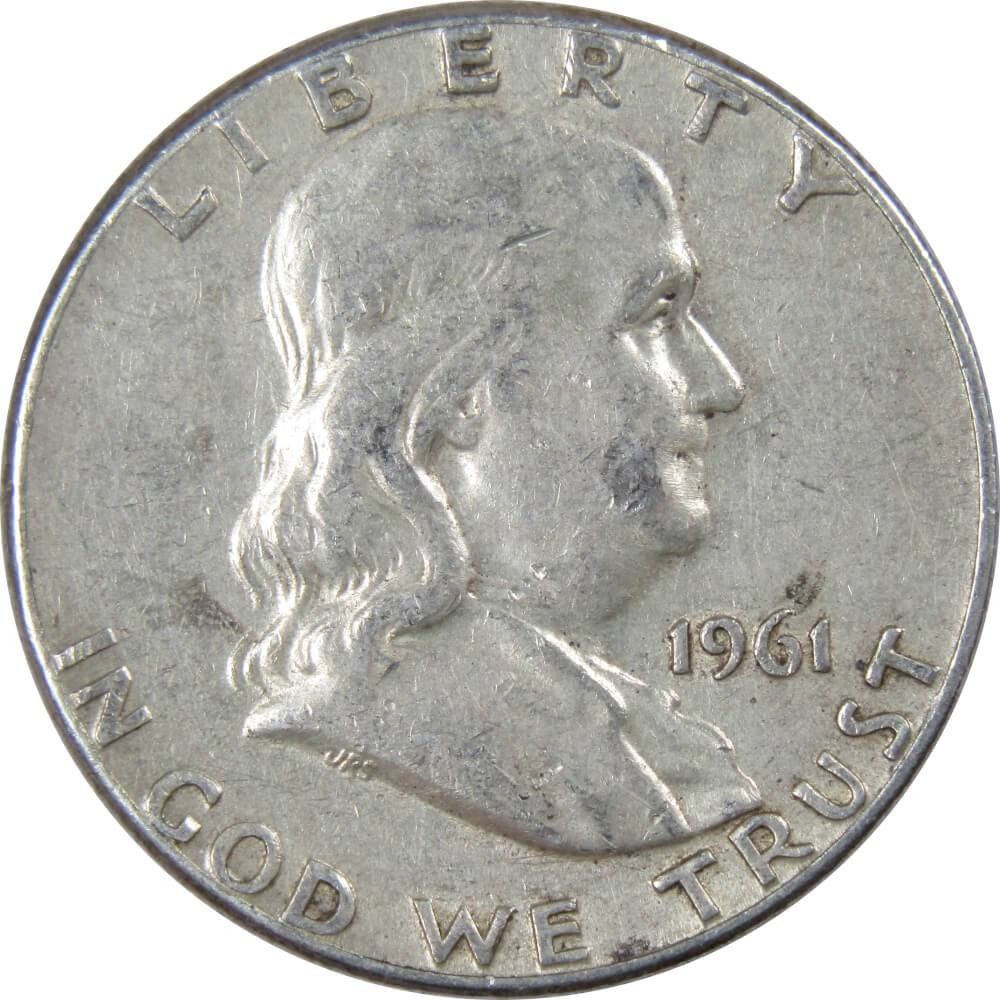 1961 Franklin Half Dollar Circulated Silver 50c Coin Collectible