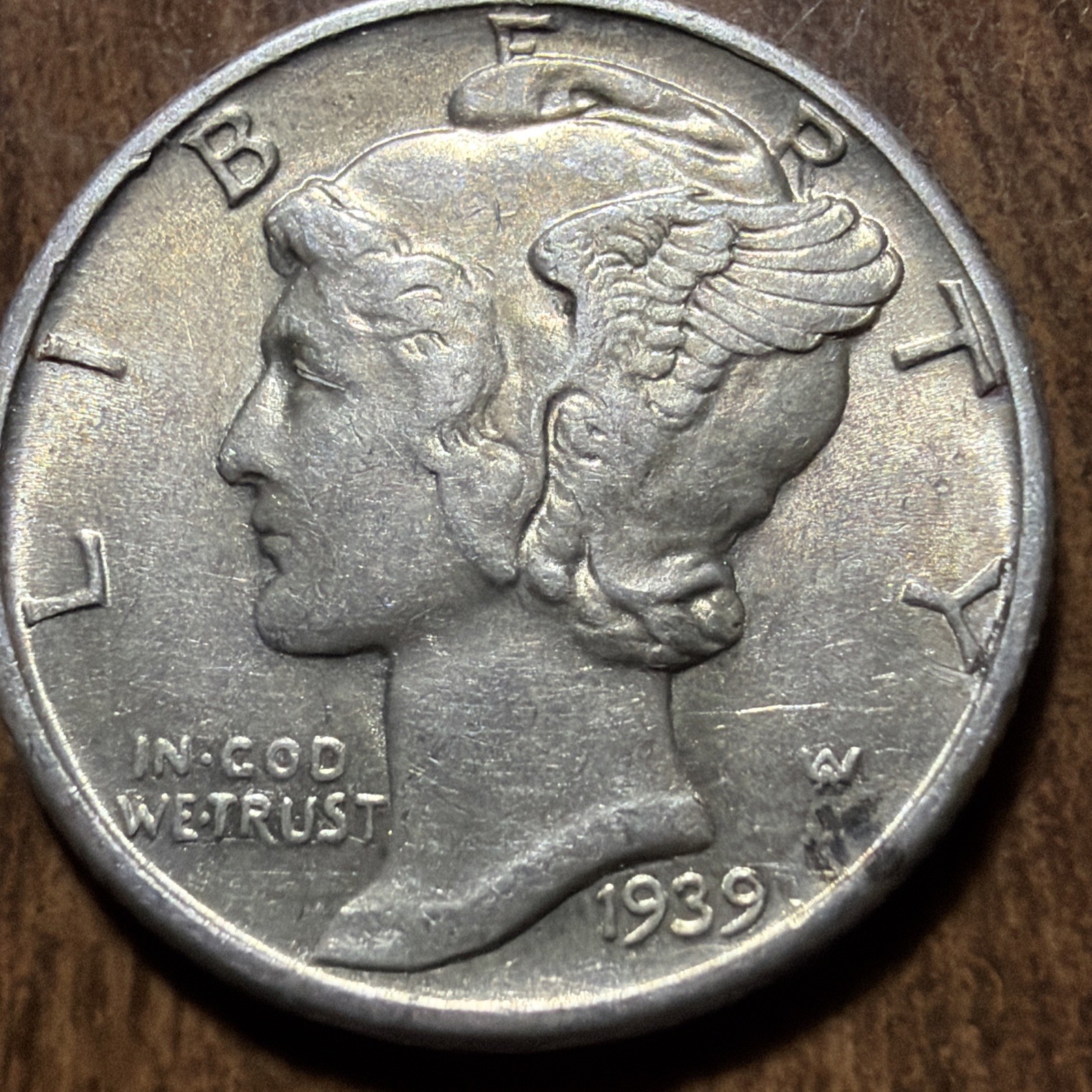 1939 AU Mercury Dime Actual Coin Nice Detail Ready To Ship