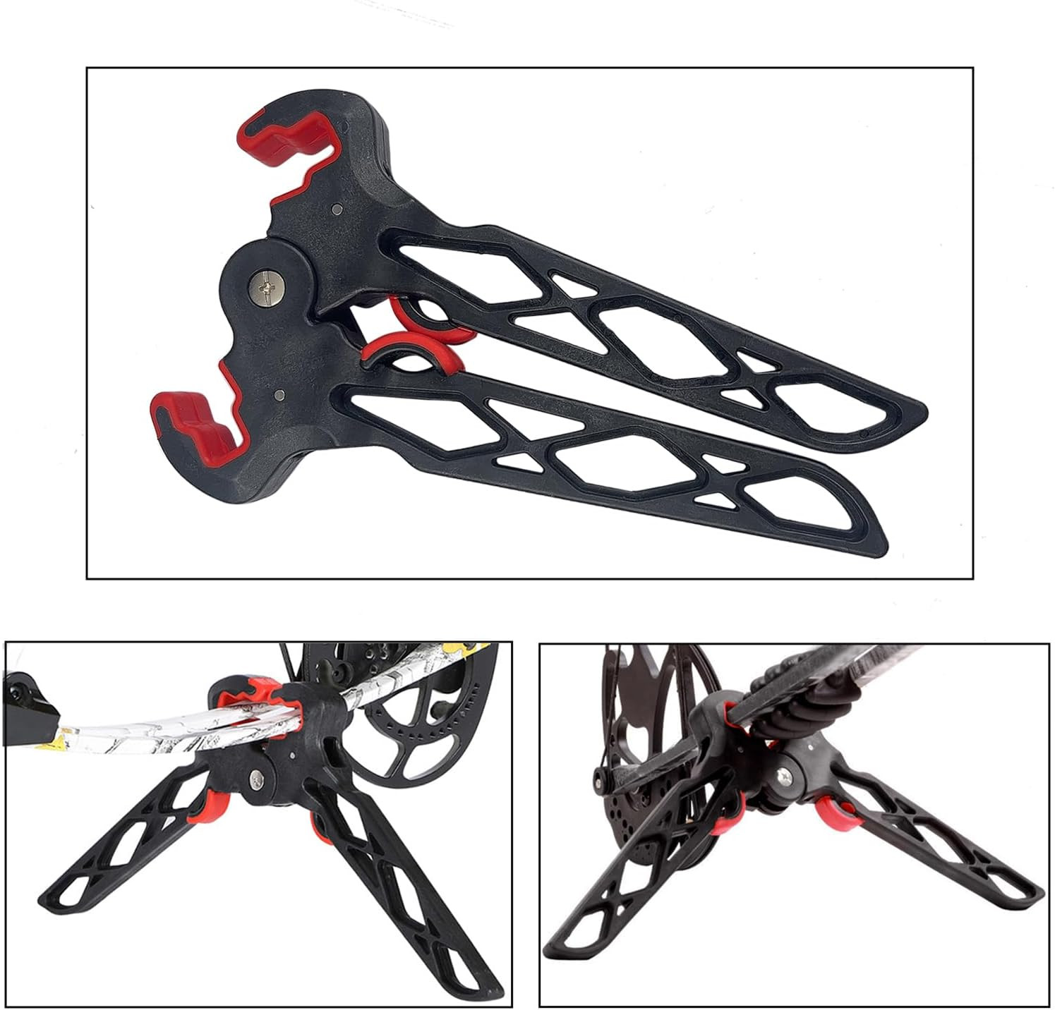 Archery Bow Stand Folding Compound Bow Stands Bow Jack Limbs Clamp Kickstand Gro