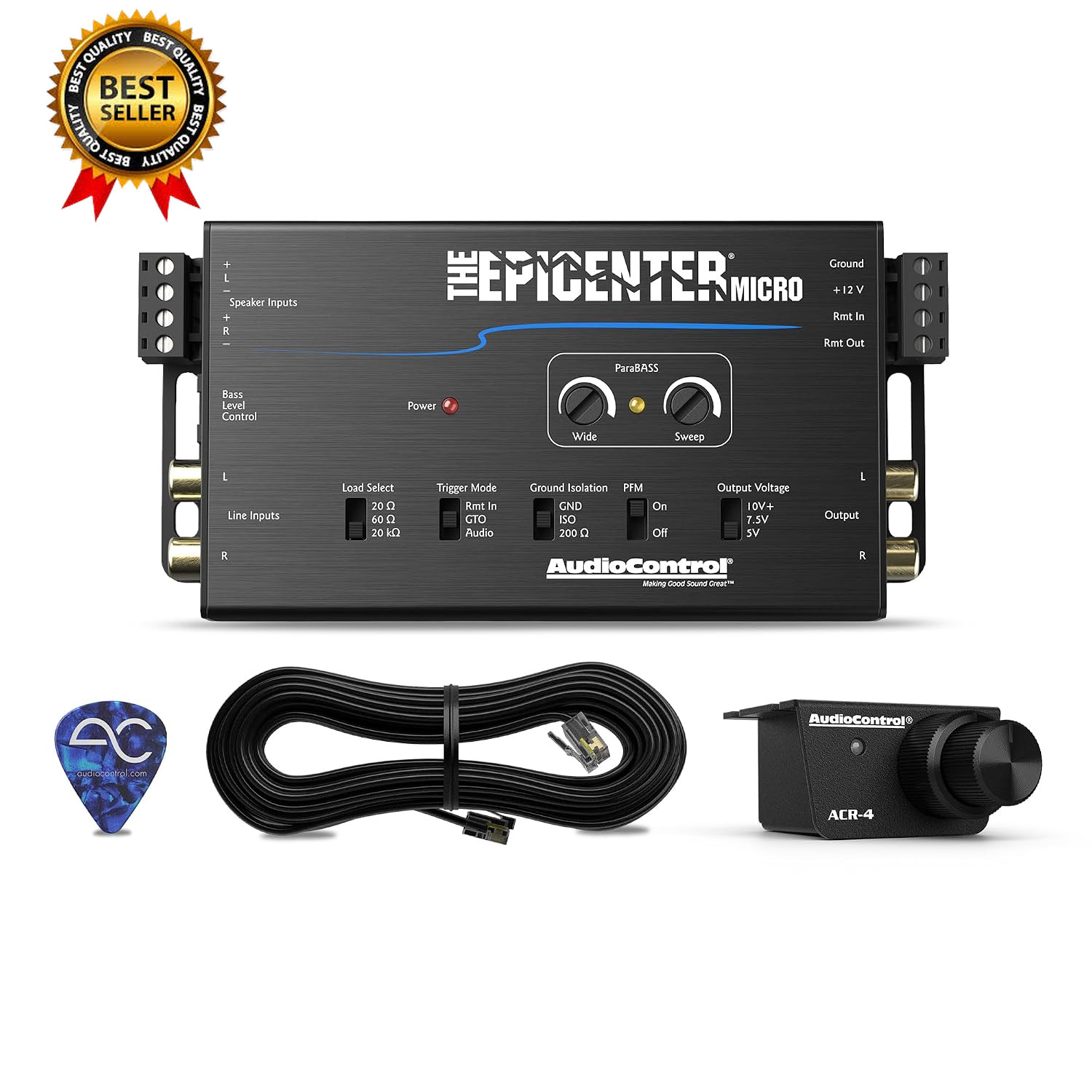 the EPICENTER Micro Bass Restoration Processor & Line Output Converter, Compact