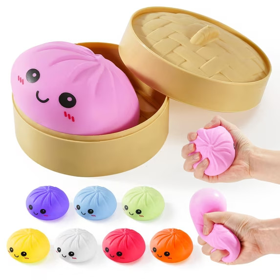 Dumpling Squishy Mystery 3.5" Stress Balls Fidget Sensory Toy Random Pull Sealed
