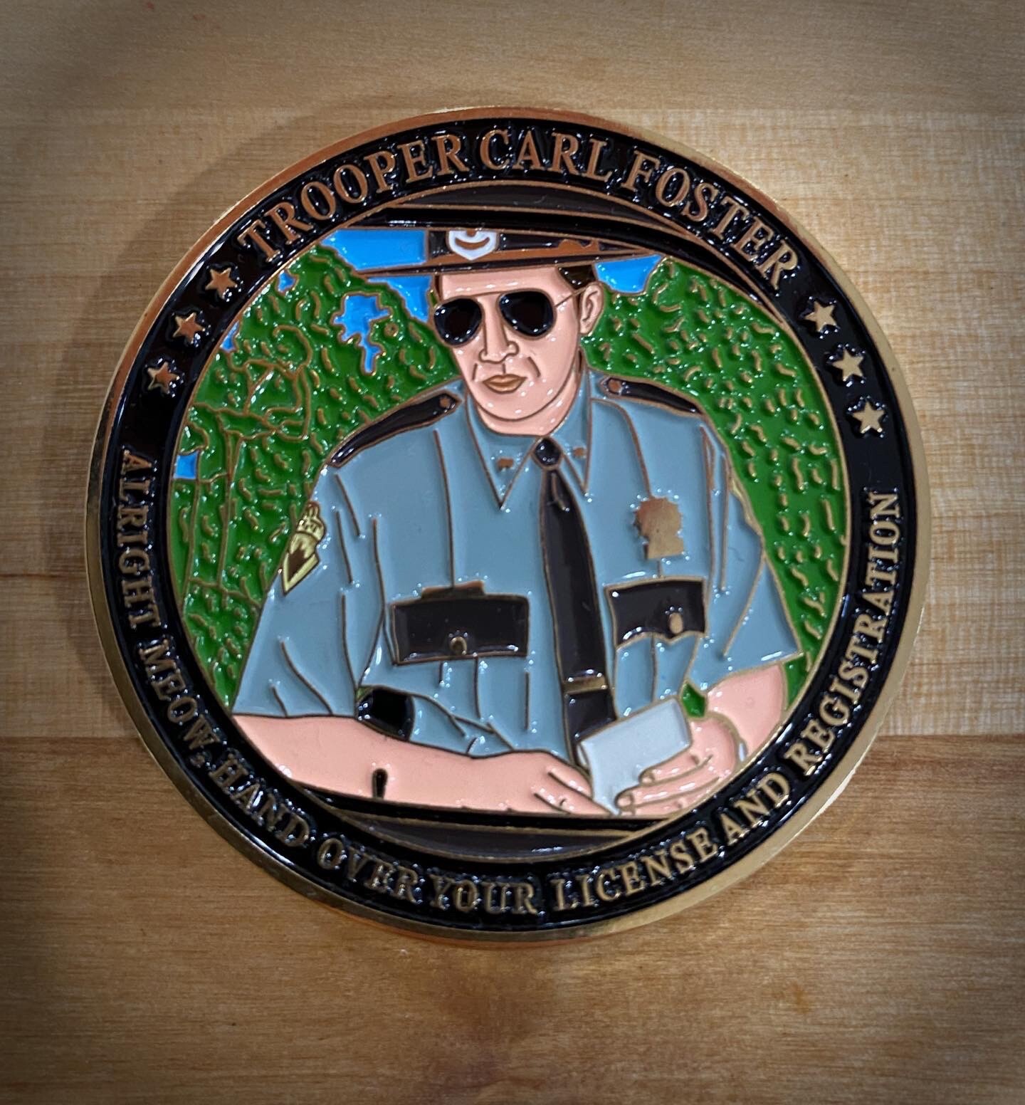 New Limited Vermont State Police Super Troopers Movie Carl Foster Meow