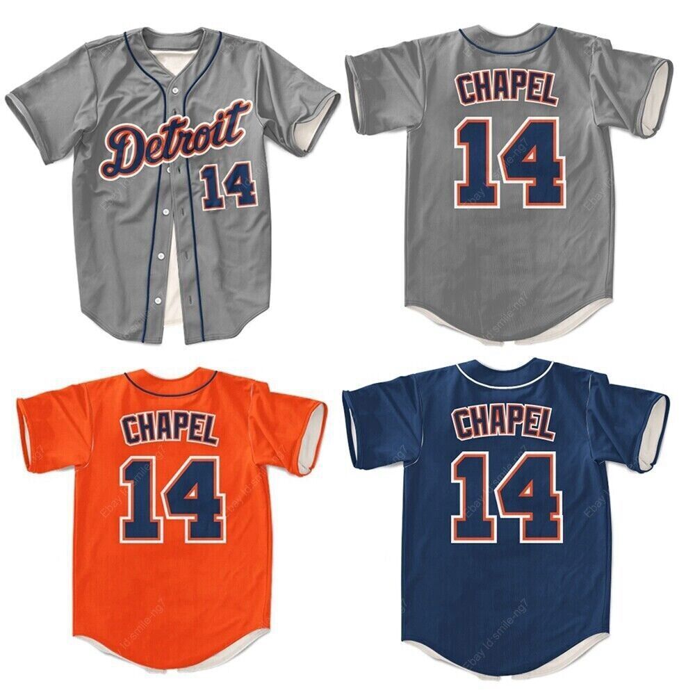 Movie Billy Chapel #14 Jersey Youth/Mens Stitched Custom All Size S-6XL