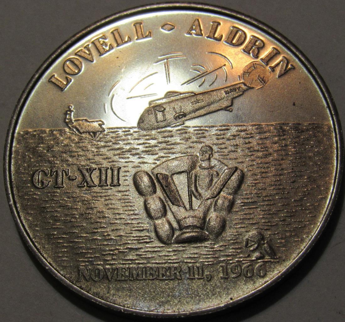 GEMINI-TITAN II GT-XII 12 LOVELL ALDRIN CREW SPACE MISSION COIN FINAL GEMINI FLT