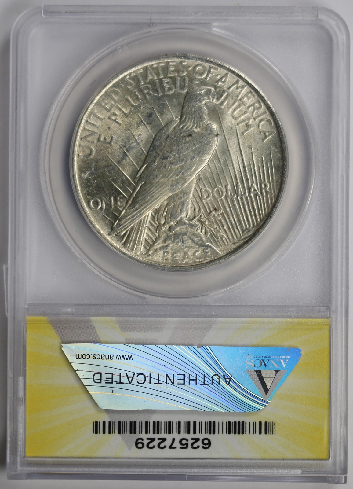 1922 Peace Silver Dollar MS 61 ANACS