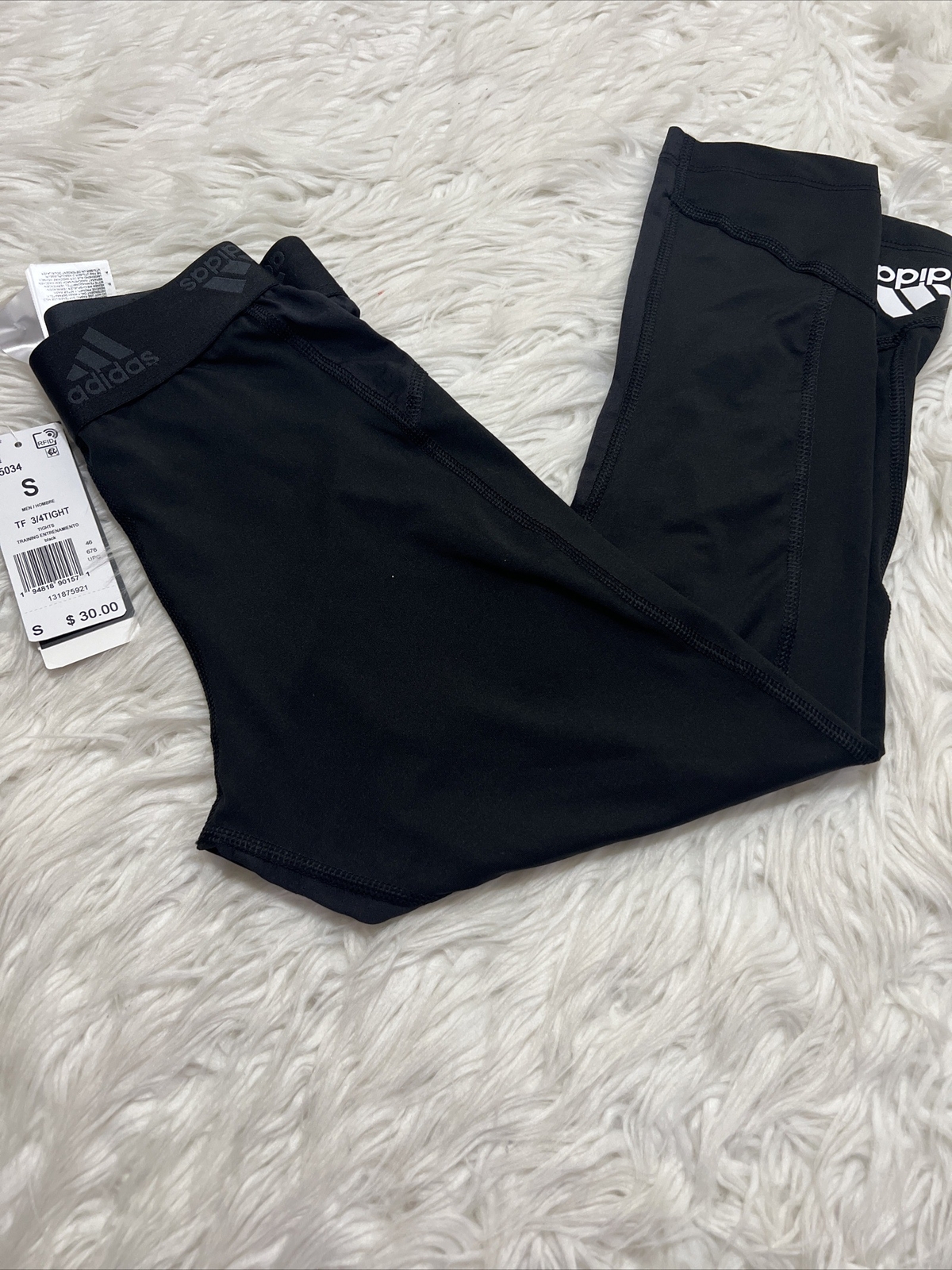 adidas Men's Size S Techfit 3/4 Tights Black Training Compression GM5034 $30
