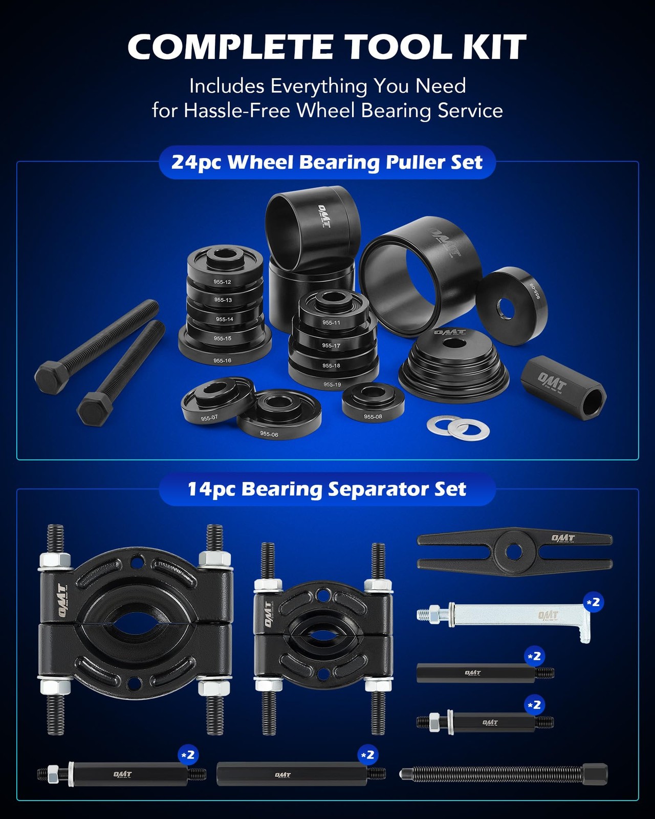 Orion Motor Tech 38pc 2-in-1 Bearing Press Kit, Kit