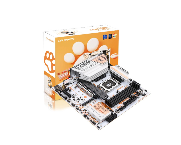 COLORFIRE B760M-MEOW WIFI D5 ORANGE cat LGA 1700 M-ATX motherboards