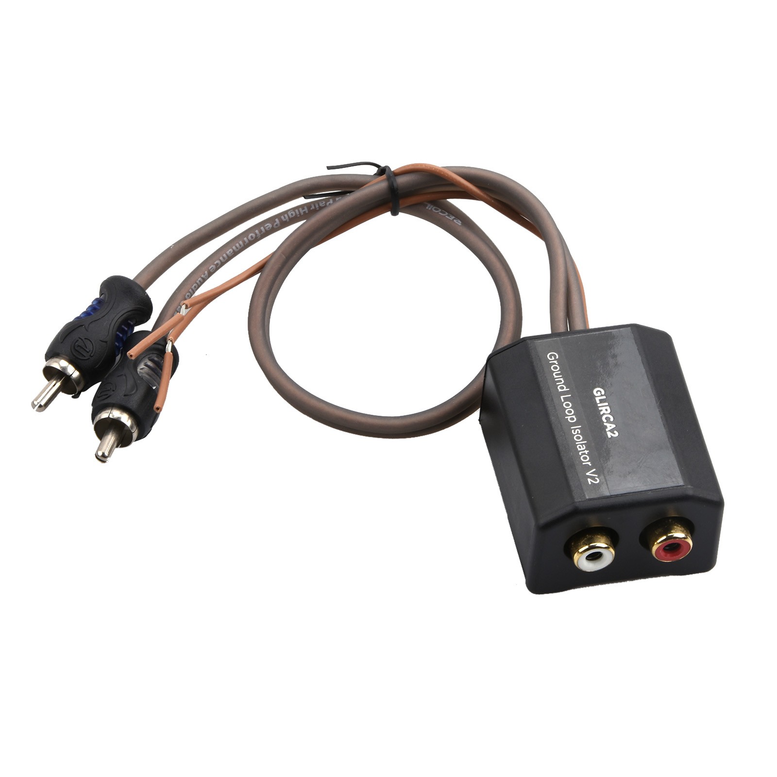 Durable 2-Channel RCA Stereo Ground Loop Isolator for Eliminating Audio Noise